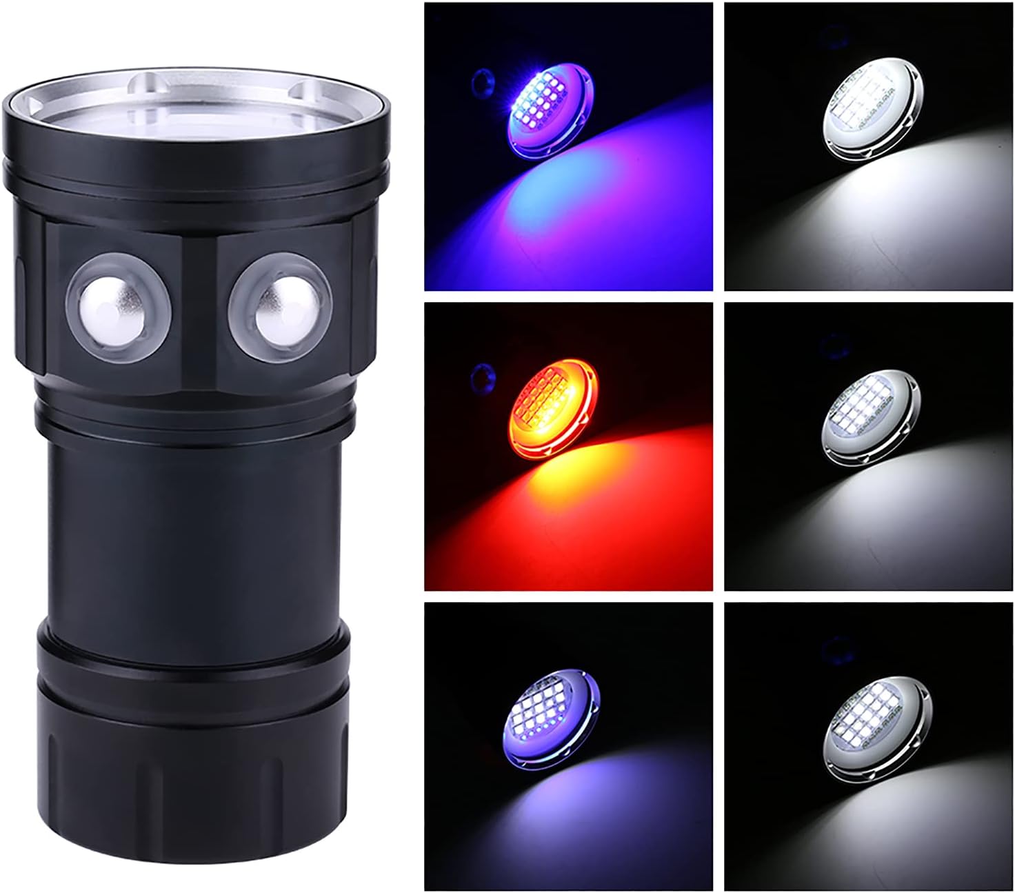 IPX8 18000lm 500M Torcia Impermeabile Lampada Luce Subacquea Campo Esterno - immagine 3