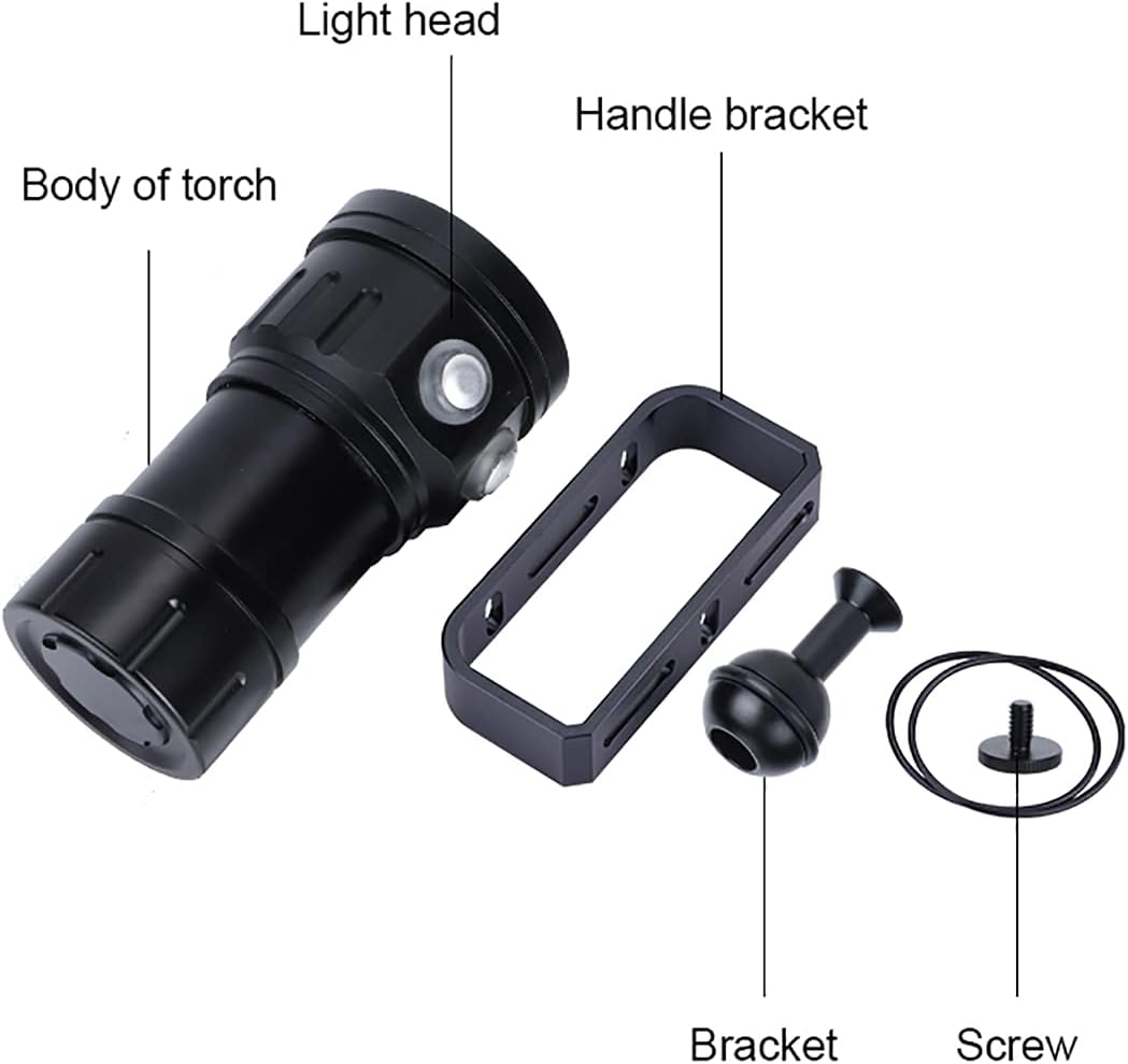 IPX8 18000lm 500M Torcia Impermeabile Lampada Luce Subacquea Campo Esterno - immagine 6