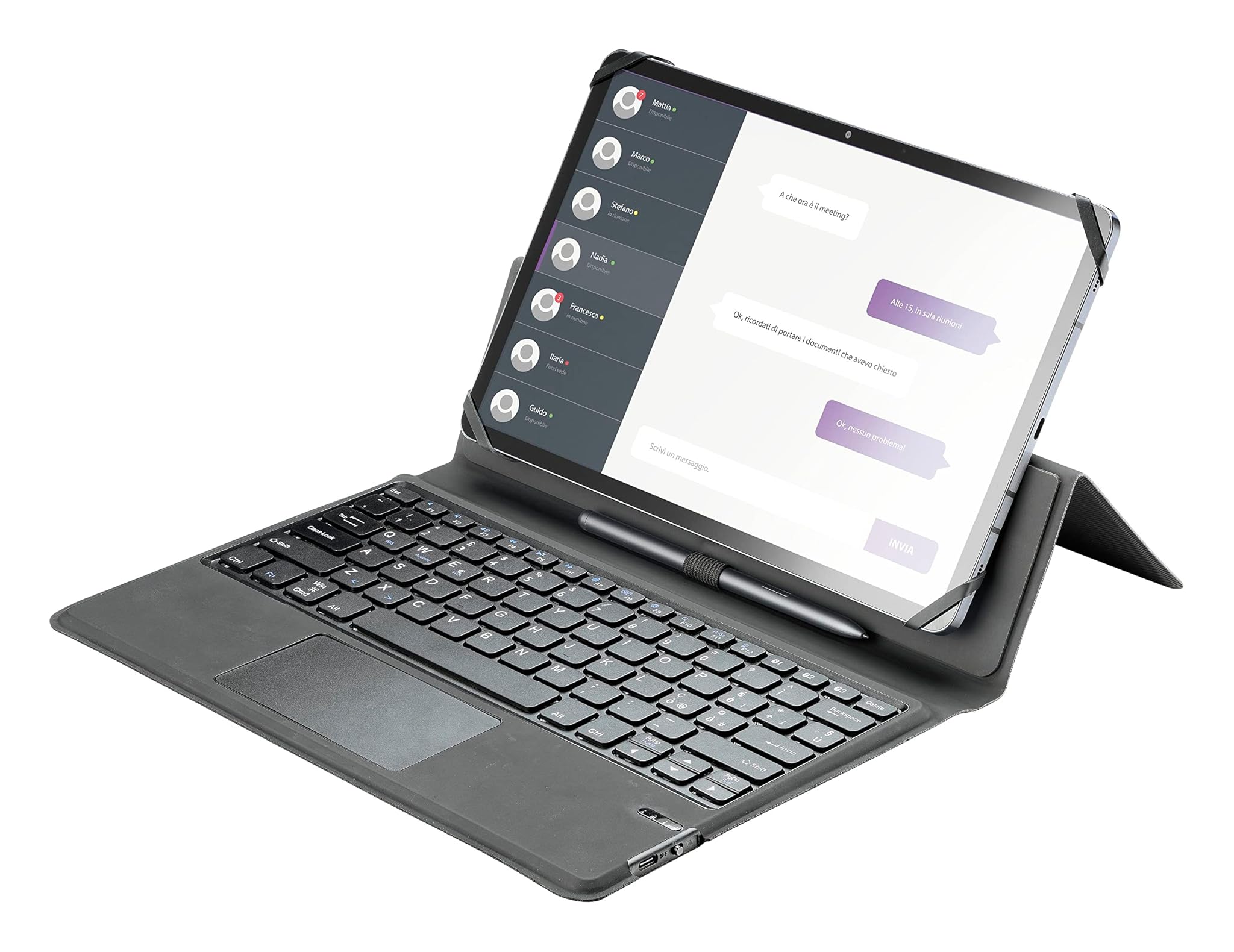 Cellularline Keyboard Case per Tablet fino a 11", Nero