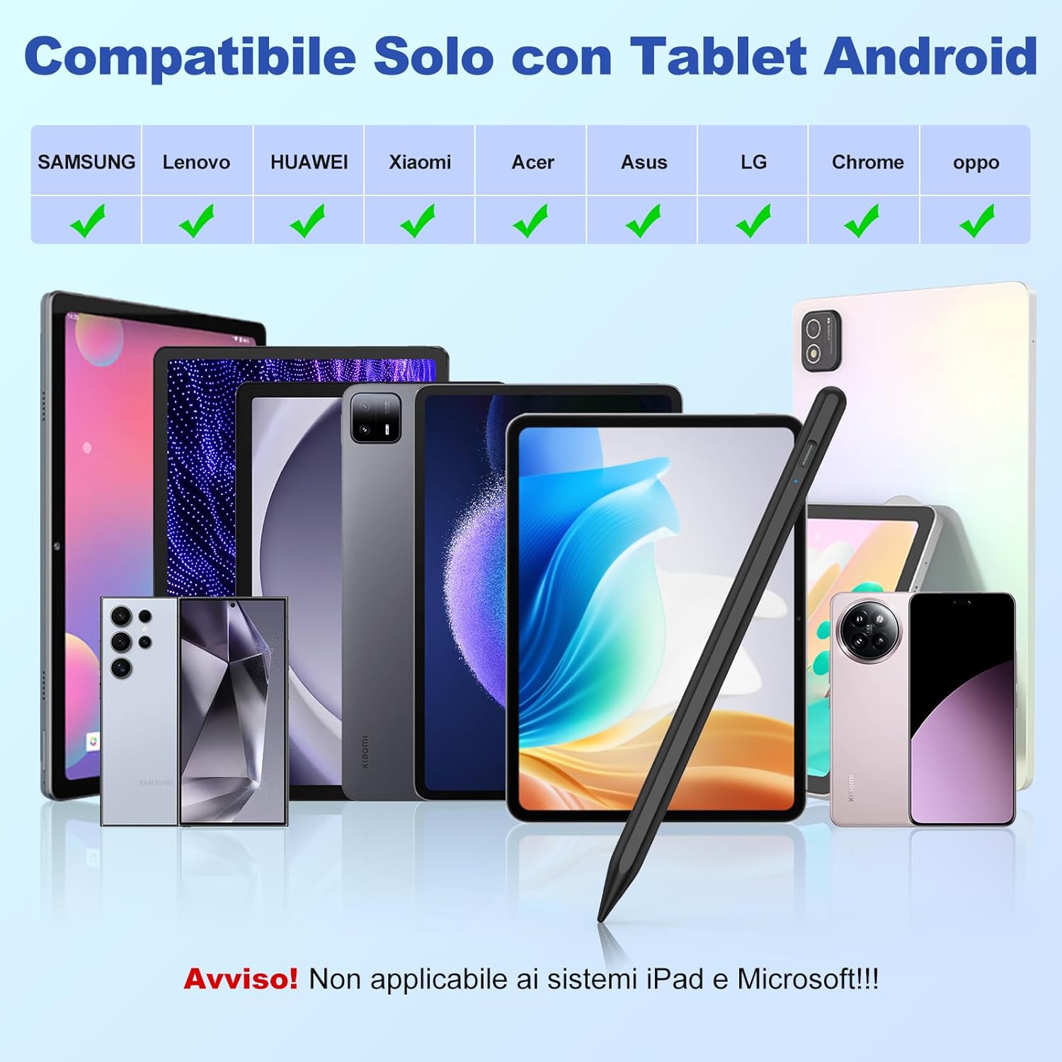 Kbcase Stylus Pen Tablet Android con 3 Punte - immagine 2