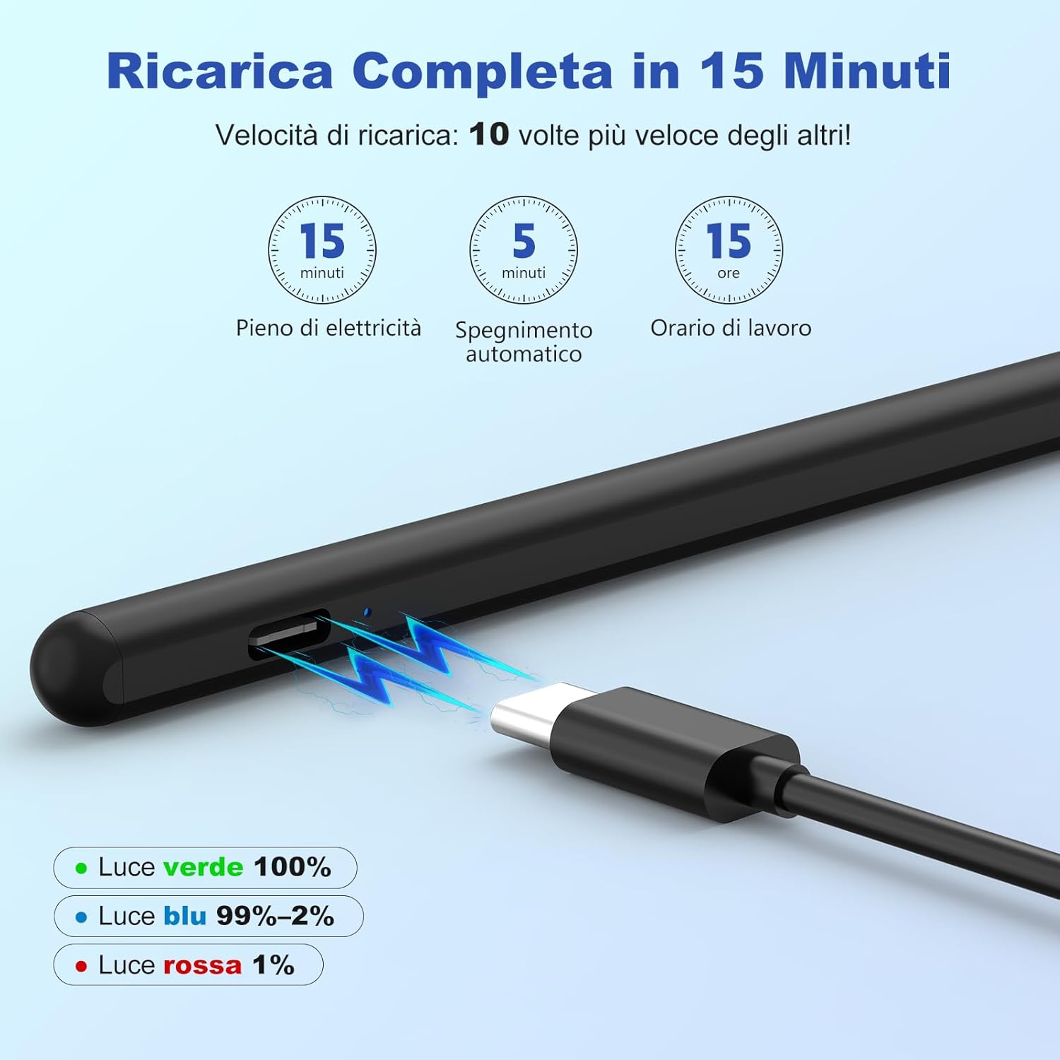 Kbcase Stylus Pen Tablet Android con 3 Punte - immagine 3