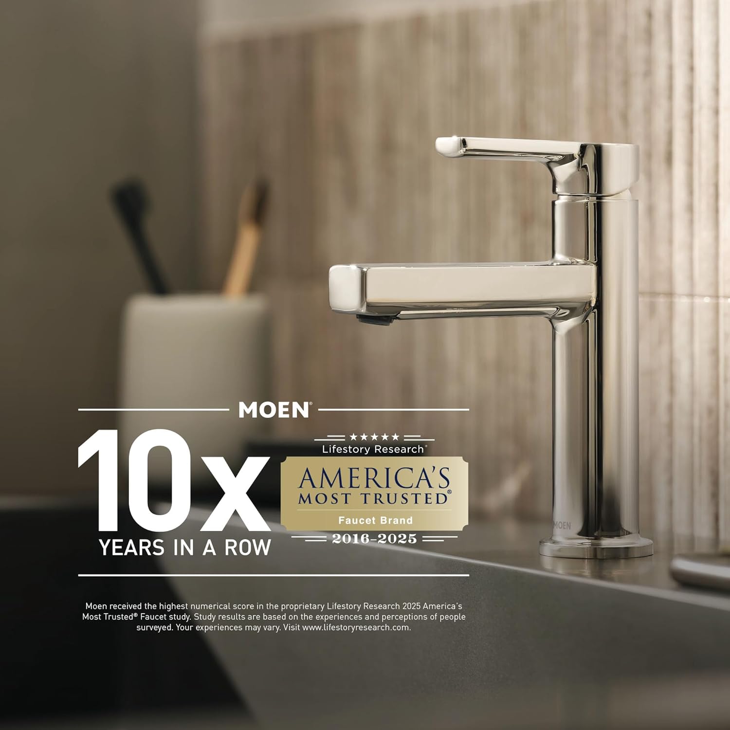 Moen 7423 Chateau one-handle Low ARC Kitchen Faucet, Chrome - immagine 5