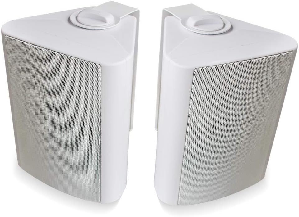 Altoparlanti da Esterno Cablati 200W 5,25" Impermeabili, Bianchi - immagine 2