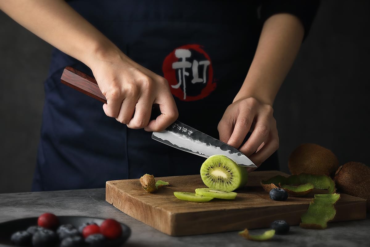 Hezhen Coltello Multiuso 13,5CM, Acciaio Forgiato - immagine 9