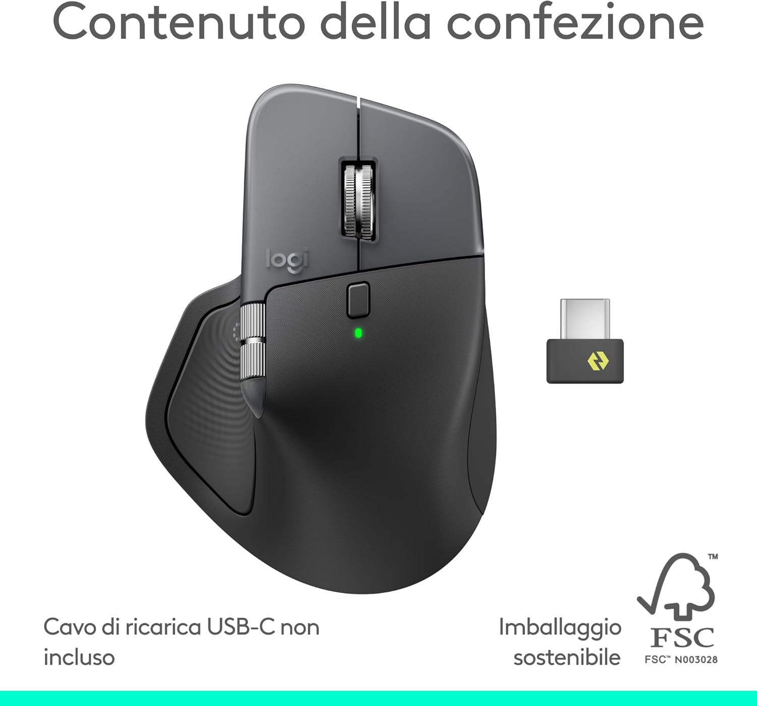 Logitech MX Master 4 - Mouse Wireless Ergonomico, Grafite - immagine 11