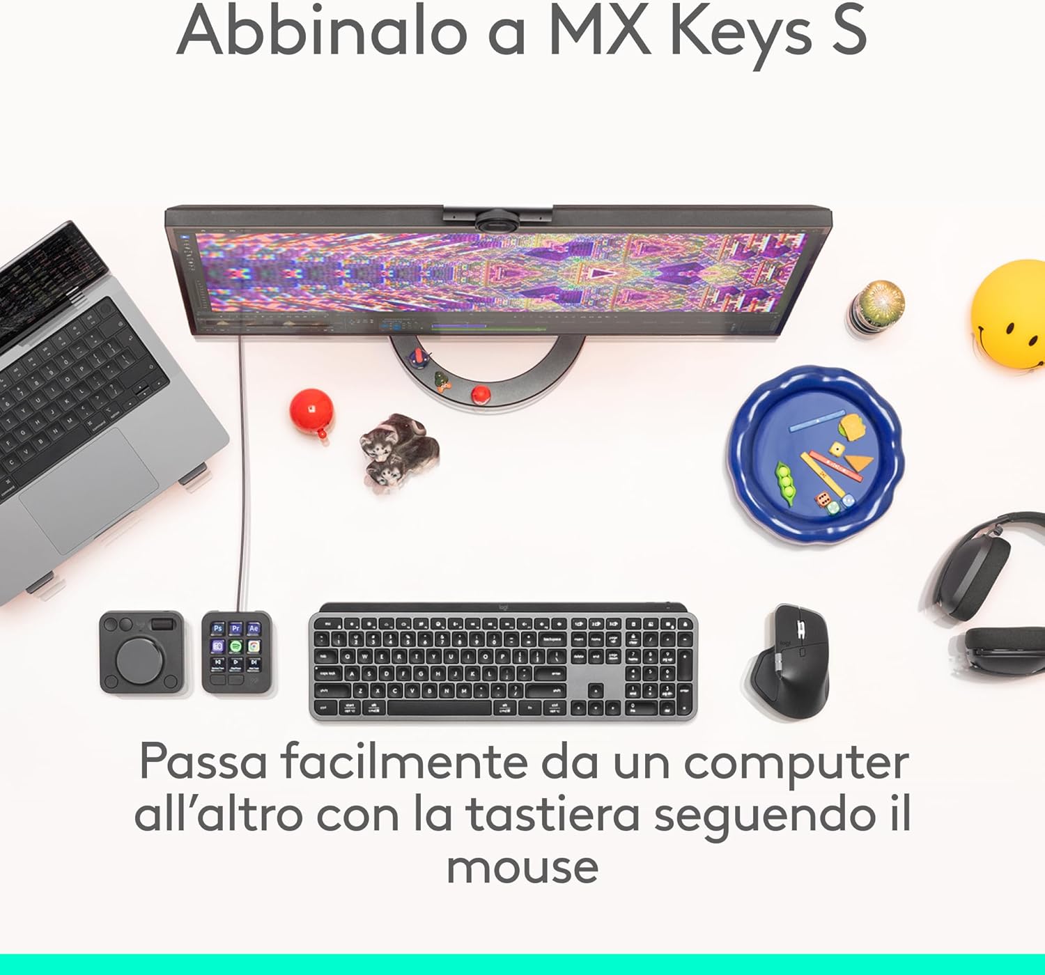 Logitech MX Master 4 - Mouse Wireless Ergonomico, Grafite - immagine 7