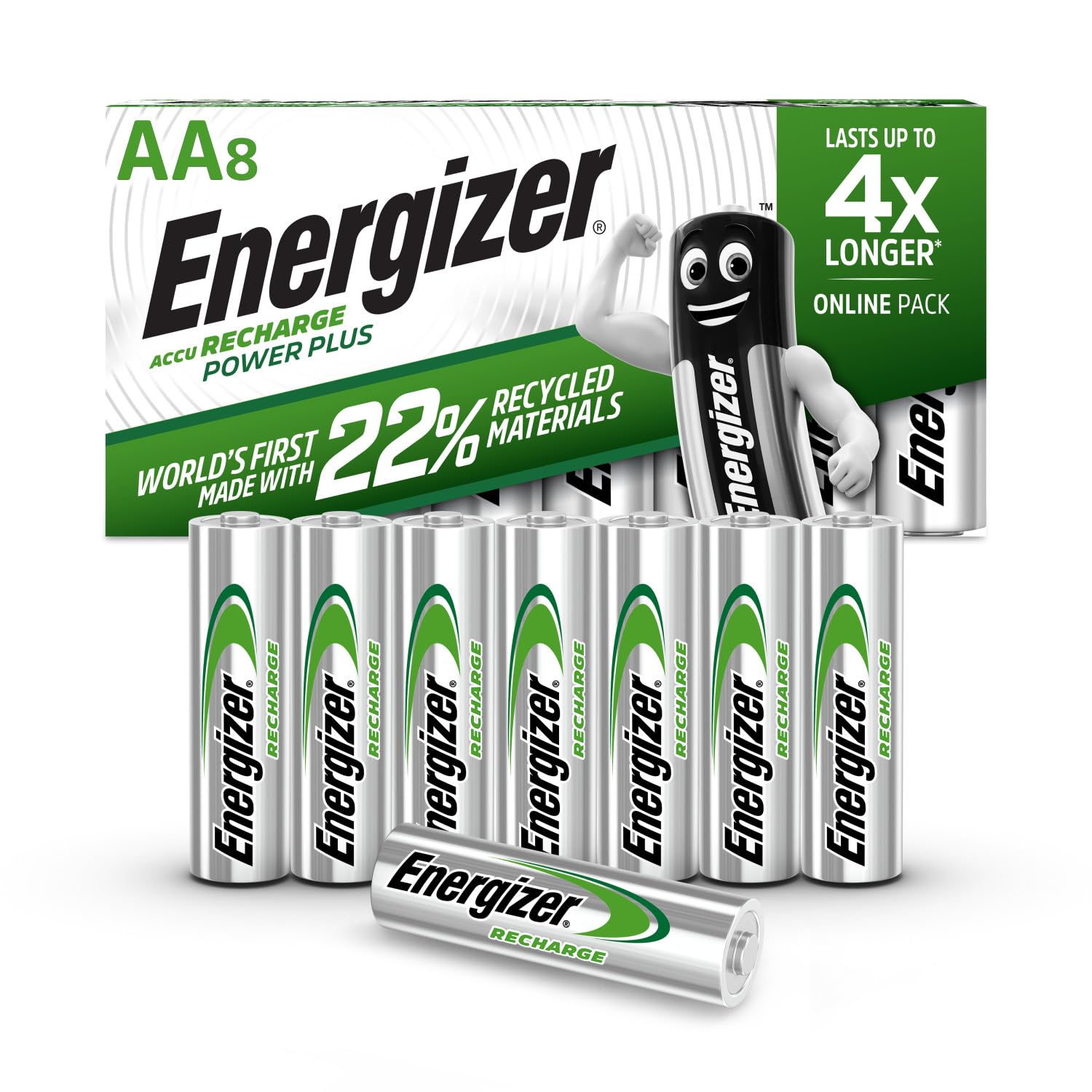 Energizer Recharge Power Plus - Batterie AA Ricaricabili (8 pz)