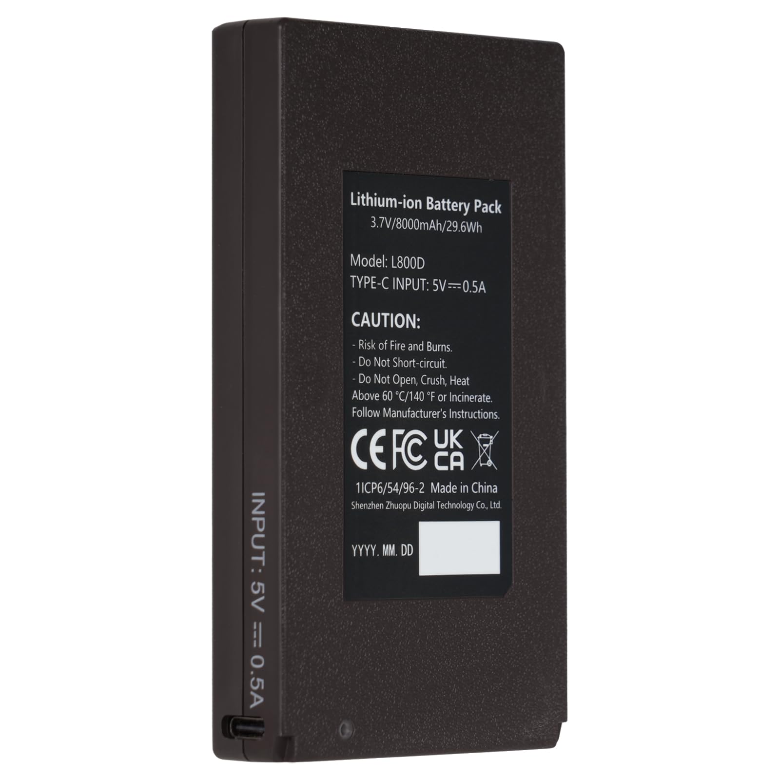 Gardepro L800D Batteria Litio Ricaricabile 8000mAh Type-C