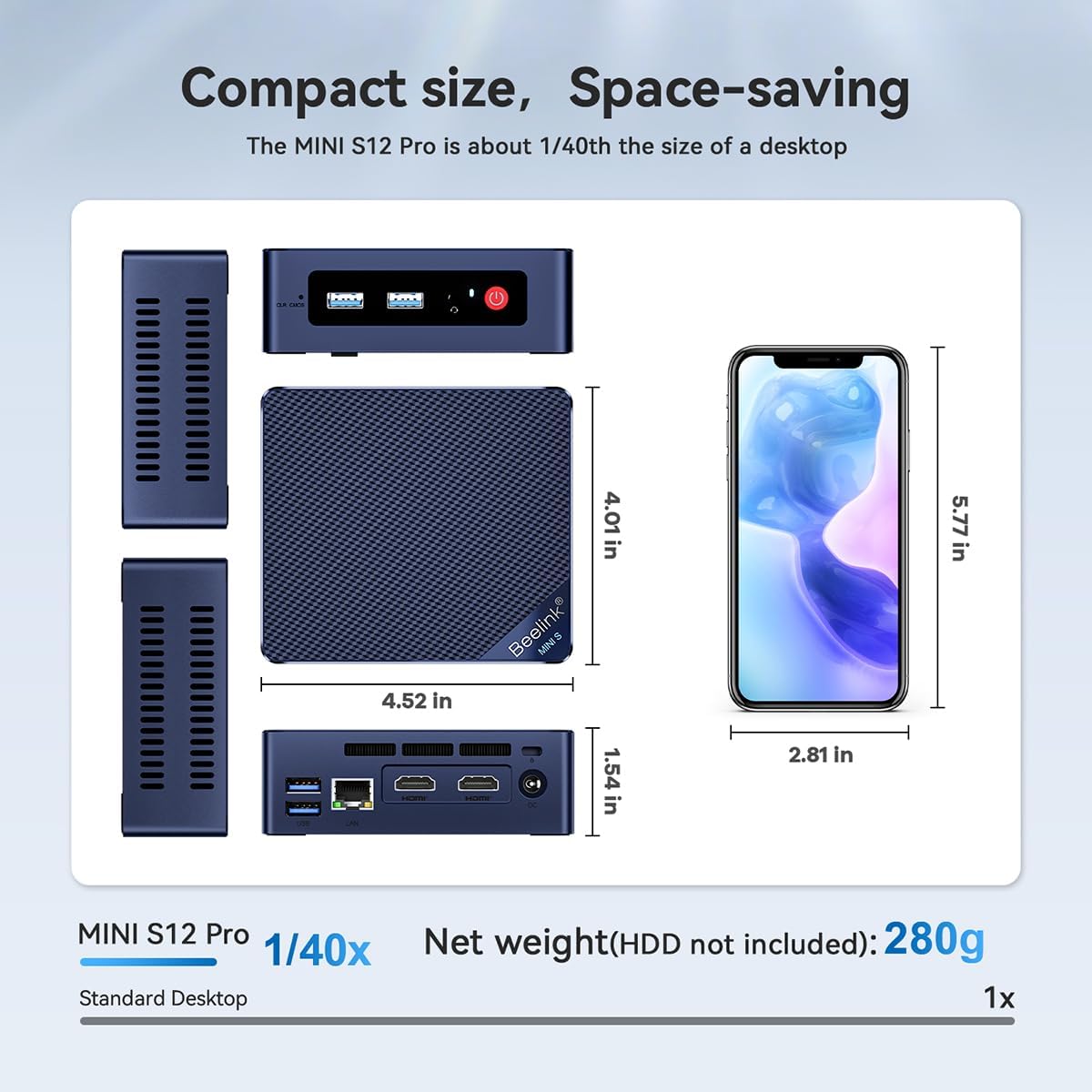 Beelink MINI-S12 Pro Mini PC Intel Alder Lake-N100 16GB RAM - immagine 8