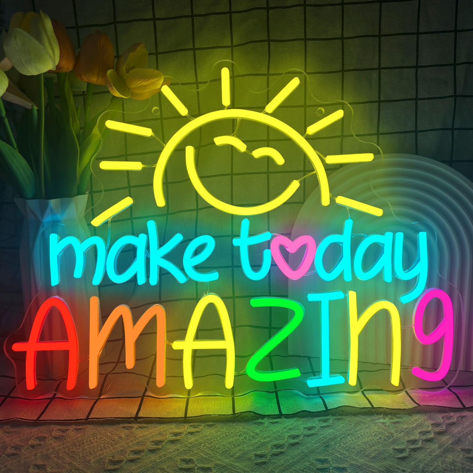 Make Today - Insegna Neon Dimmerabile 42x31cm, USB