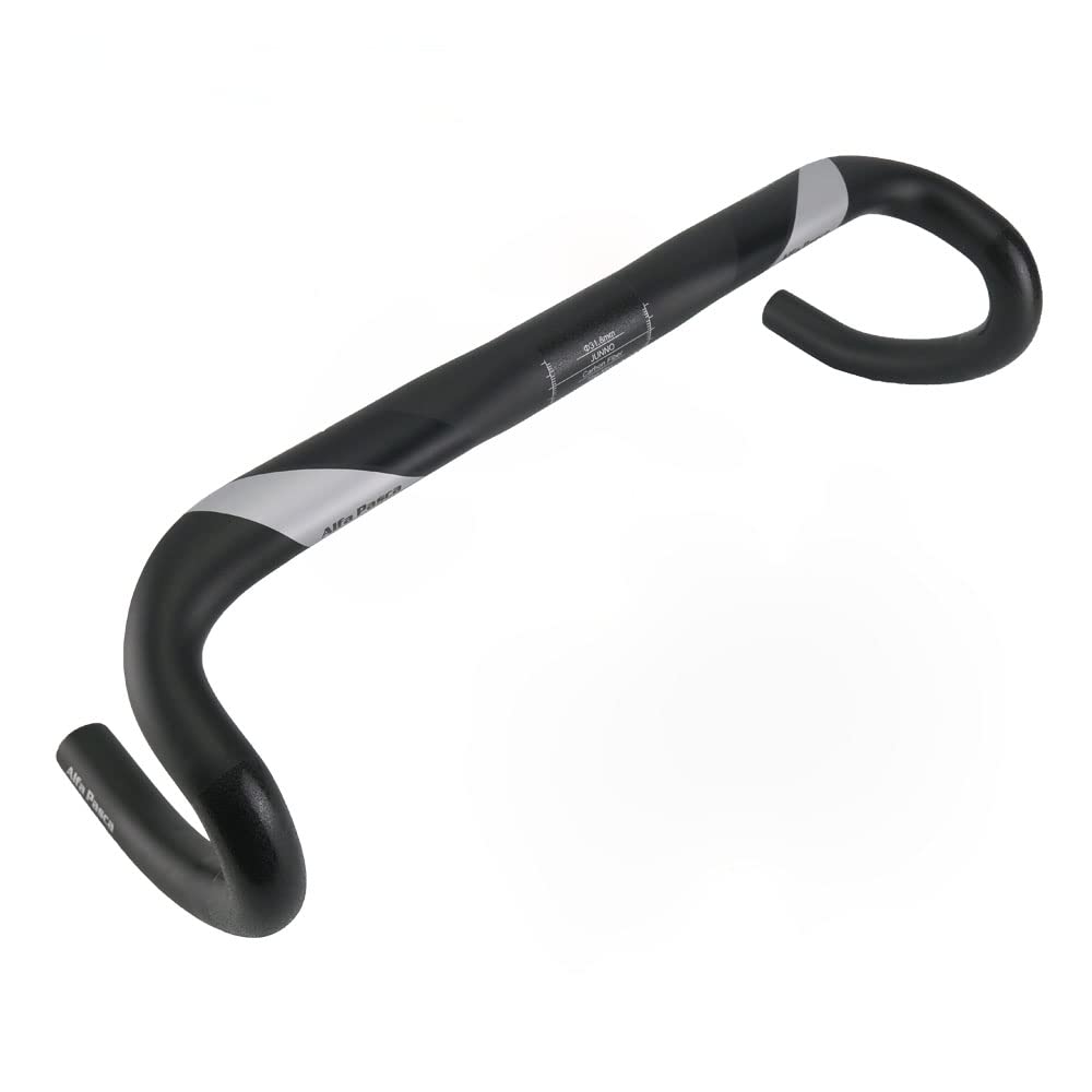 Alfa Pasca Manubrio Carbonio Bici Strada 31.8mm UD Opaco