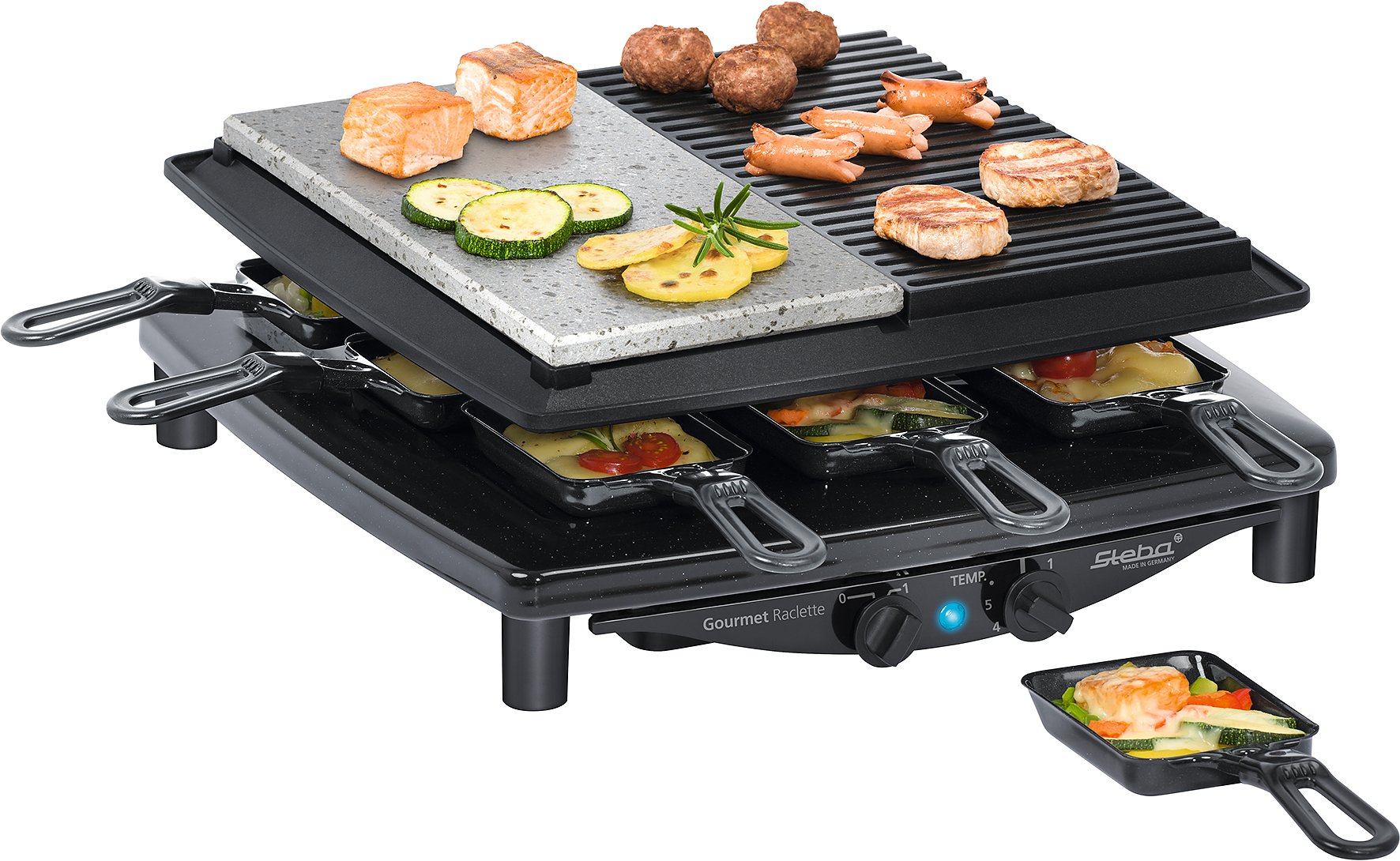 STEBA RC 4 PLUS RACLETTE 370 MM, 390 MM, 140 MM, 6,7 KG