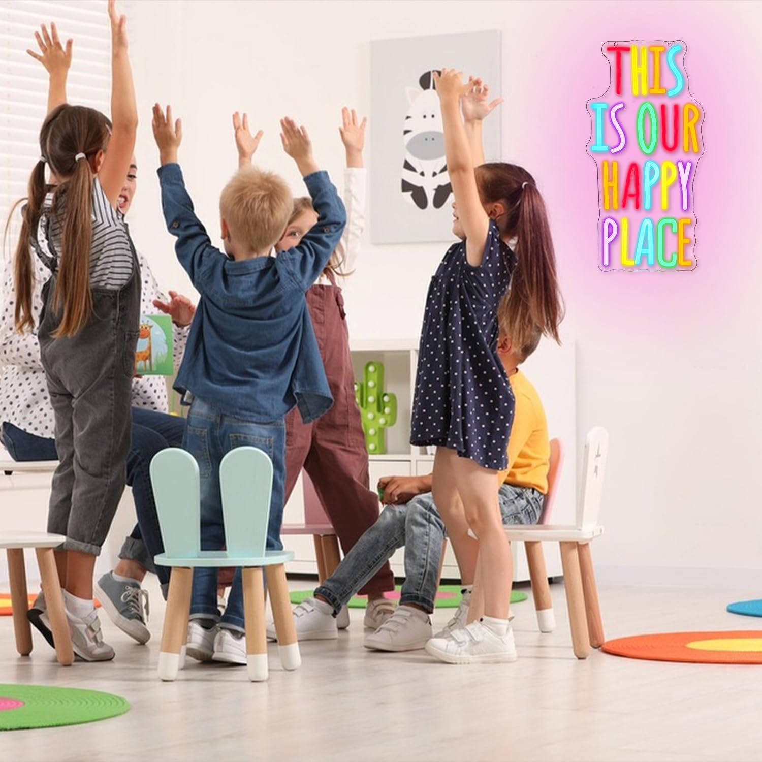 Insegna Neon LED "Questo è il nostro posto felice" - immagine 5