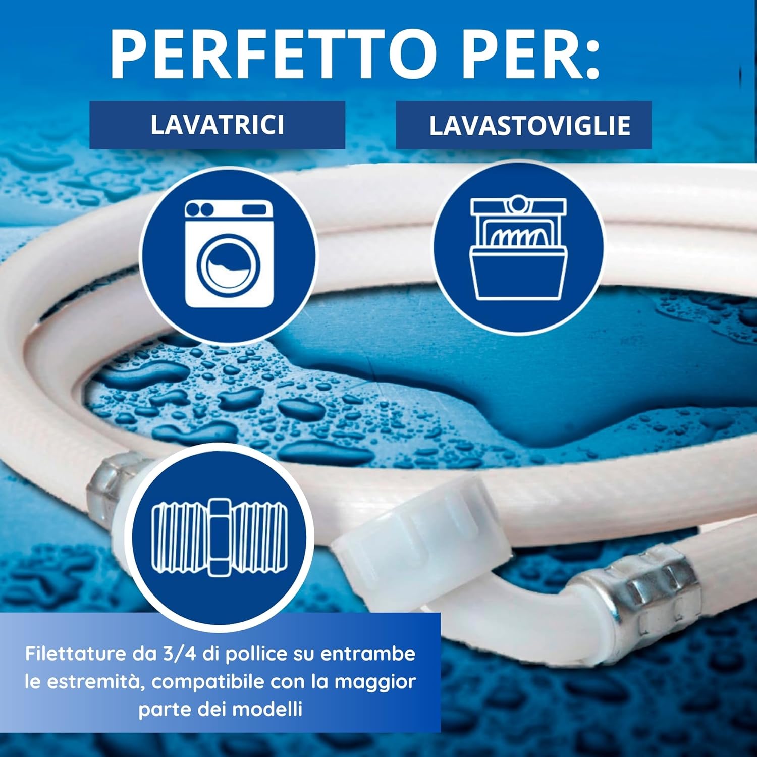 Electrohogar Tubo Carico Lavatrice e Lavastoviglie 1,5M - immagine 5