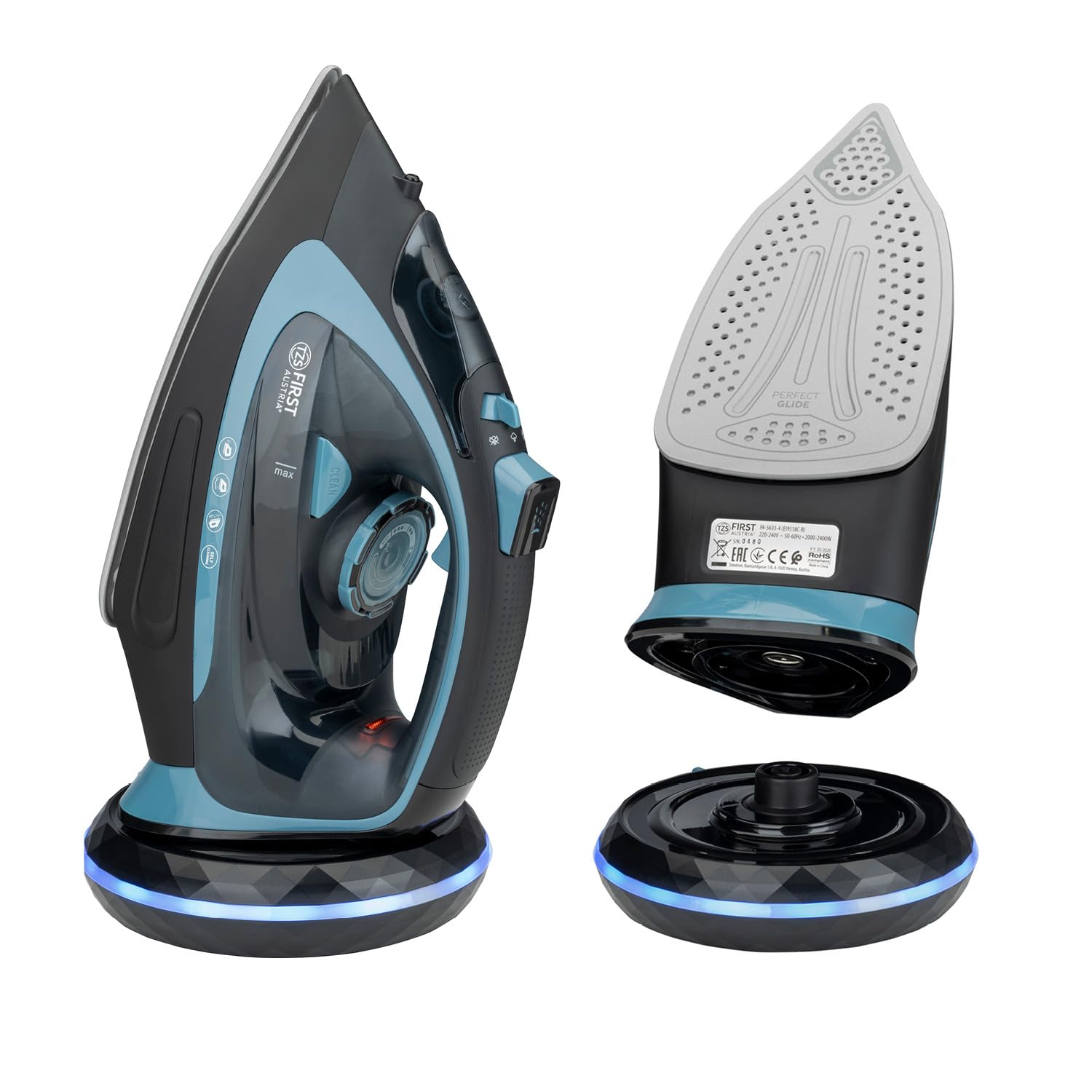 Tzs First Austria - Ferro da Stiro a Vapore Senza Fili 2400W