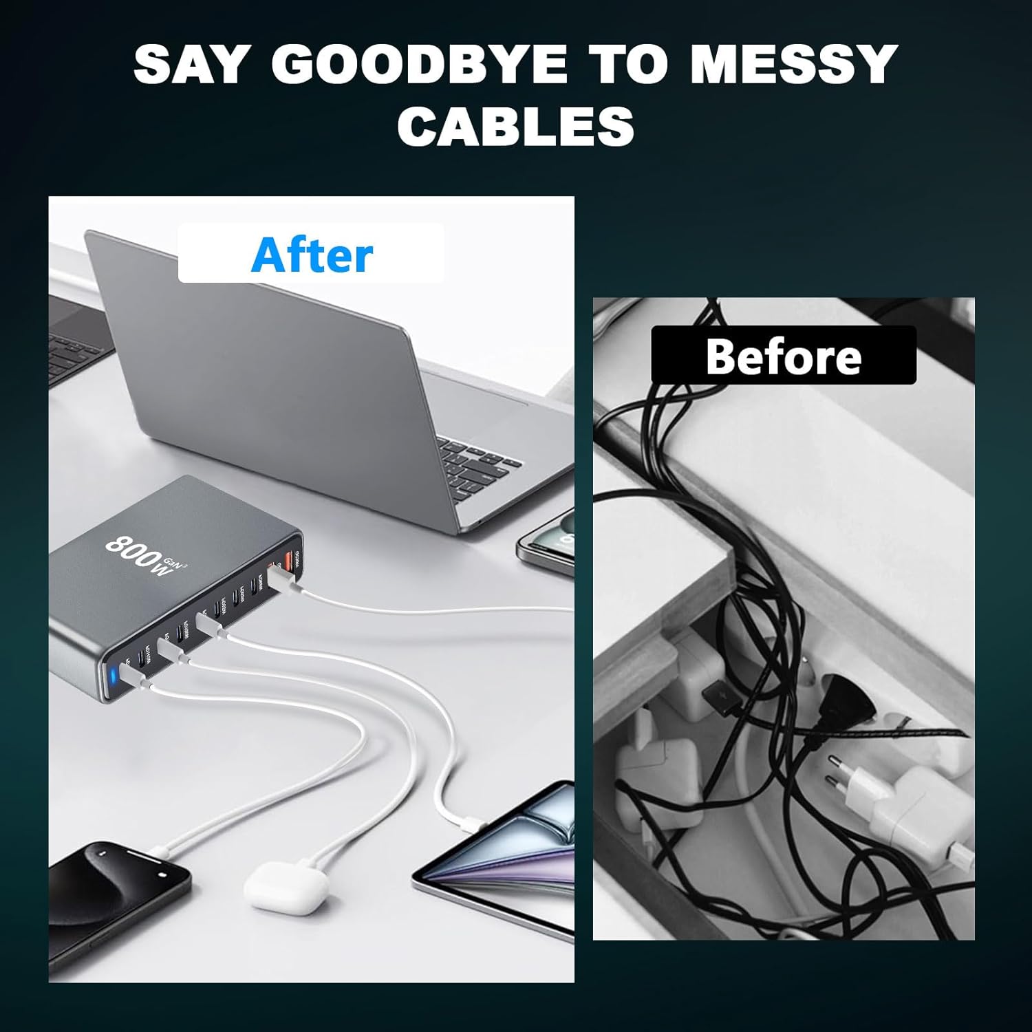 Caricatore USB Multiplo 800W - 10 Porte Rapide - immagine 4