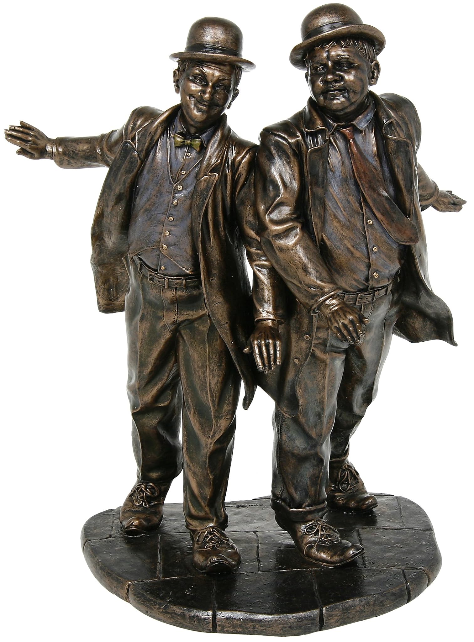 DETROVA - Statuetta in Bronzo Stanlio e Ollio