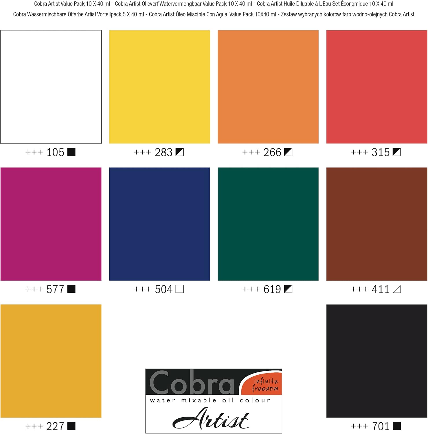 Cobra Artist Value Pack 21820510 40 ml - immagine 4