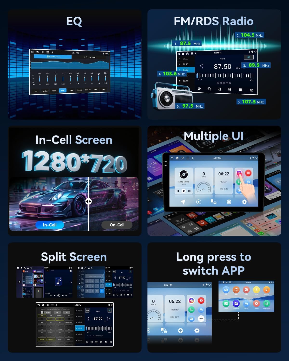 Sixwin Autoradio Android 15 per BMW E39 E53 M5 X5 (1996-2007) - immagine 7