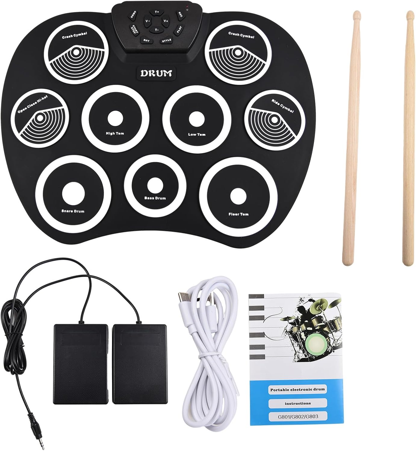 Set Batteria Elettronica Portatile 9 Pad - immagine 6