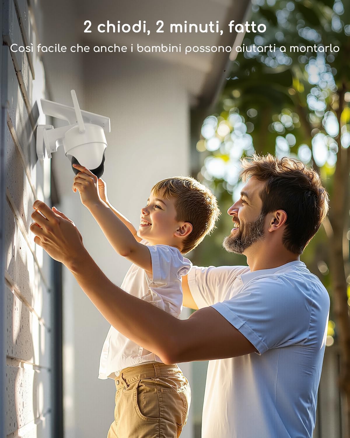 Cooau 2K Telecamera Wi-Fi Esterno Senza Fili (2pz) - immagine 2