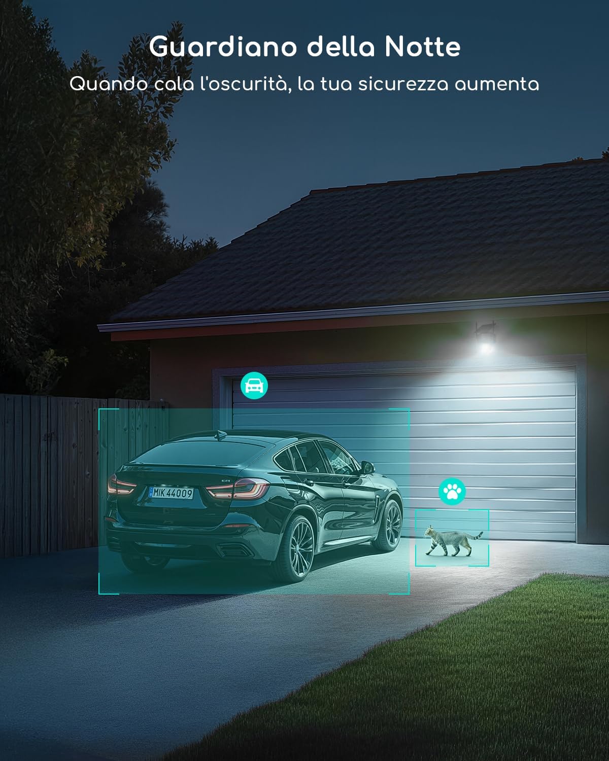 Cooau 2K Telecamera Wi-Fi Esterno Senza Fili (2pz) - immagine 6