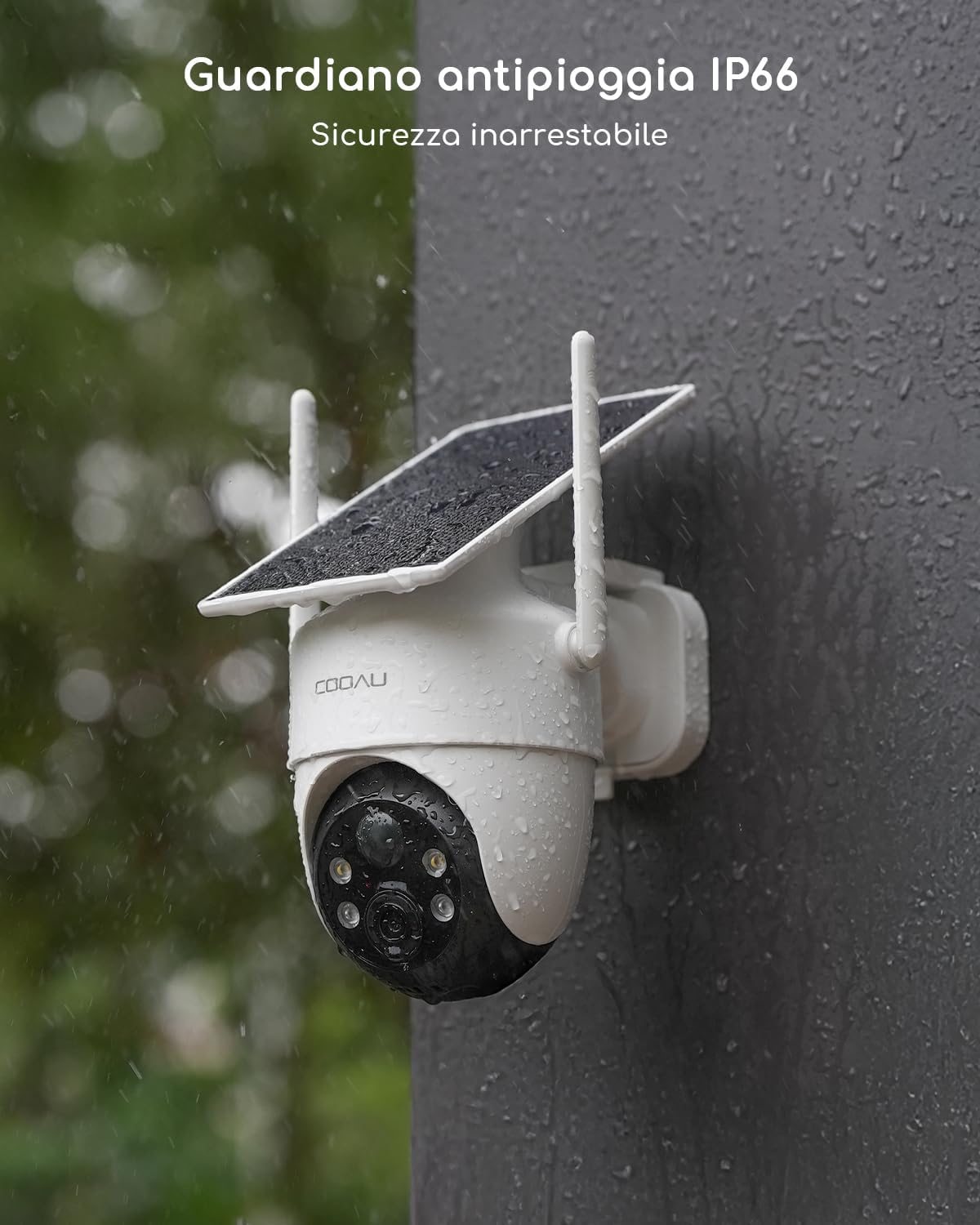Cooau 2K Telecamera Wi-Fi Esterno Senza Fili (2pz) - immagine 8