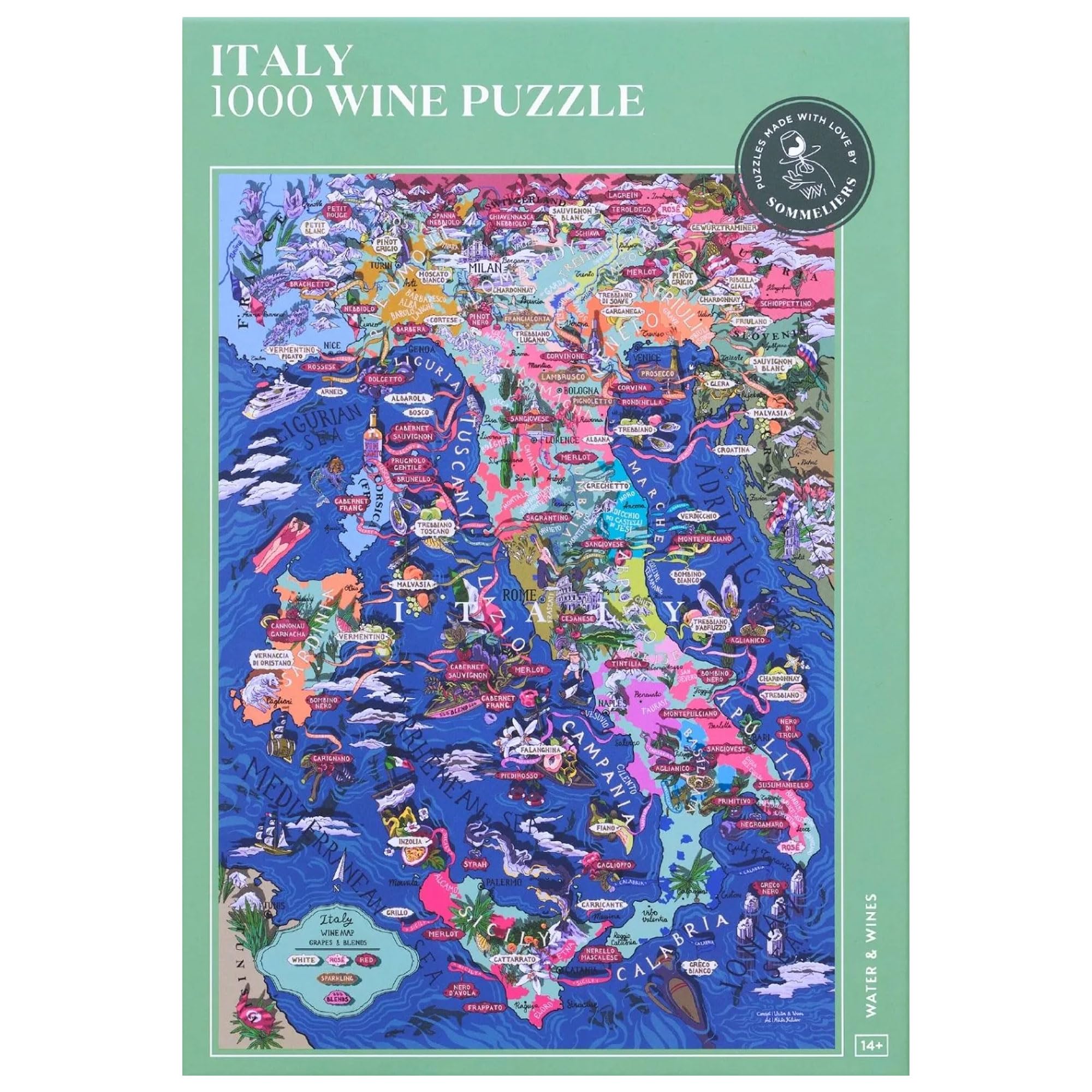 Puzzle del Vino Italiano 1000 Pezzi per Adulti