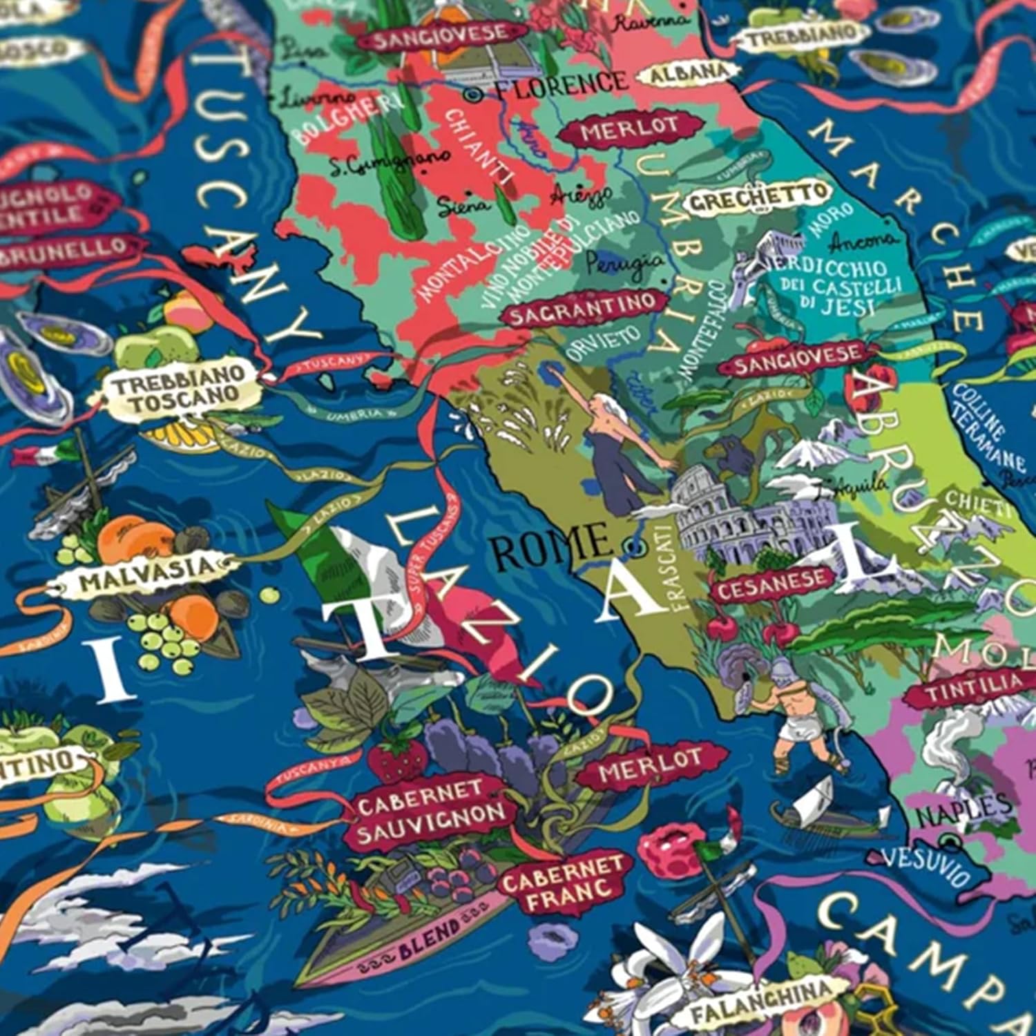 Puzzle del Vino Italiano 1000 Pezzi per Adulti - immagine 2