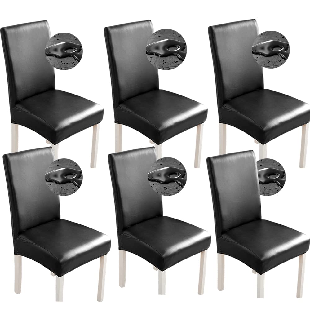 Bestenrose Coprisedia in Pelle PU Impermeabile (6 pezzi, nero)