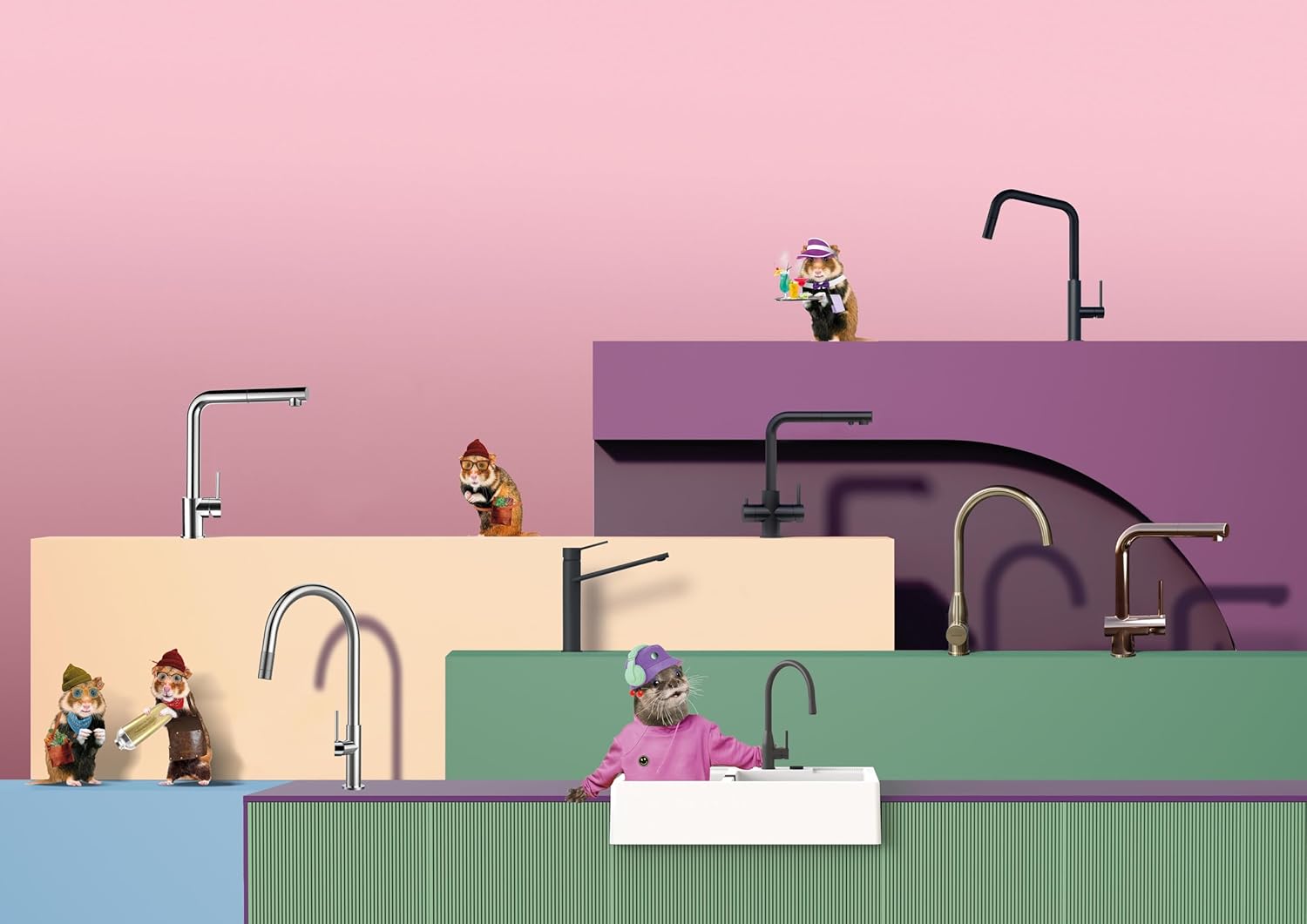 SCHOCK | Miscelatore Omega Monocomando con Bocca Girevole, Colore Avena, h140mm - immagine 3