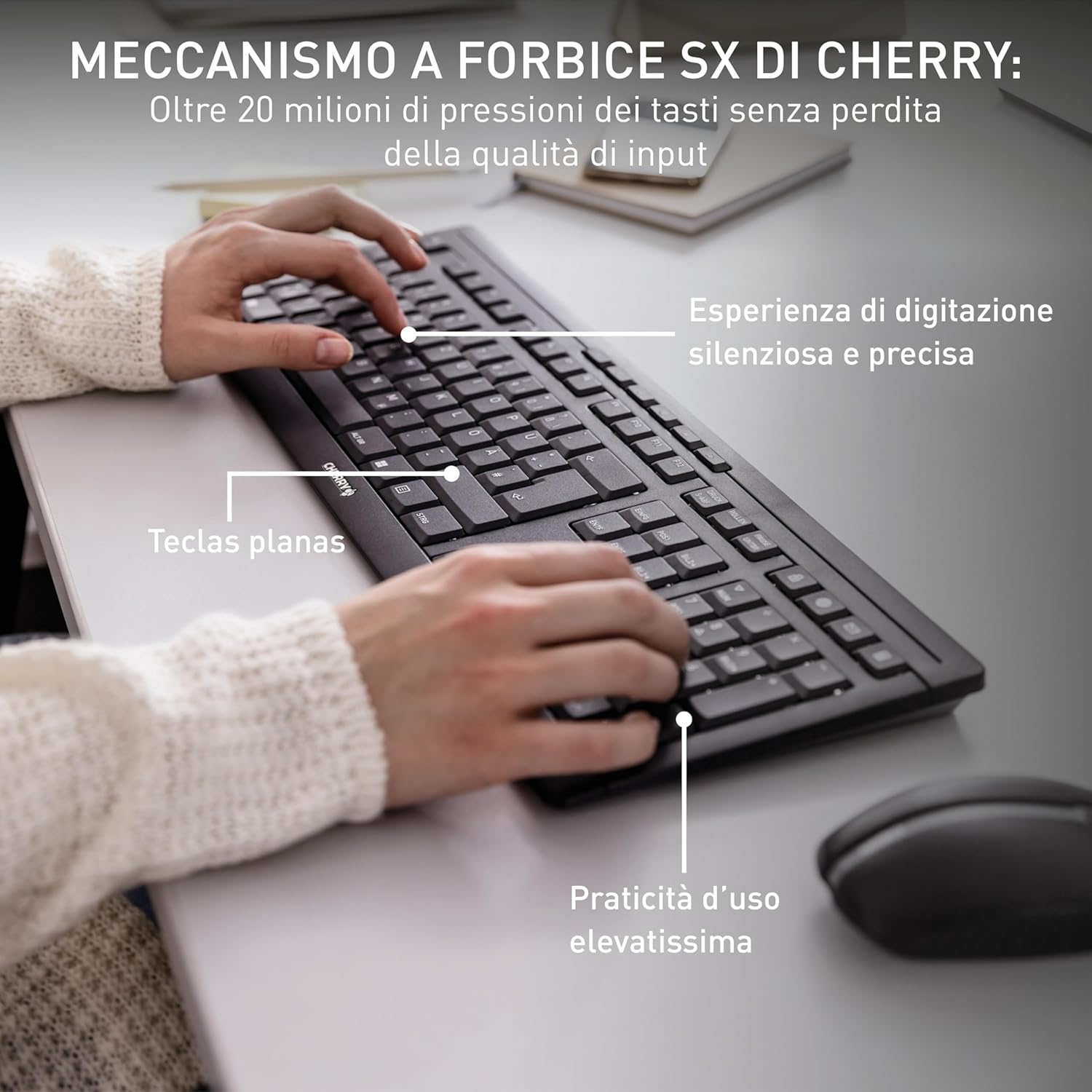 Cherry STREAM DESKTOP - Set Tastiera e Mouse Wireless - immagine 2