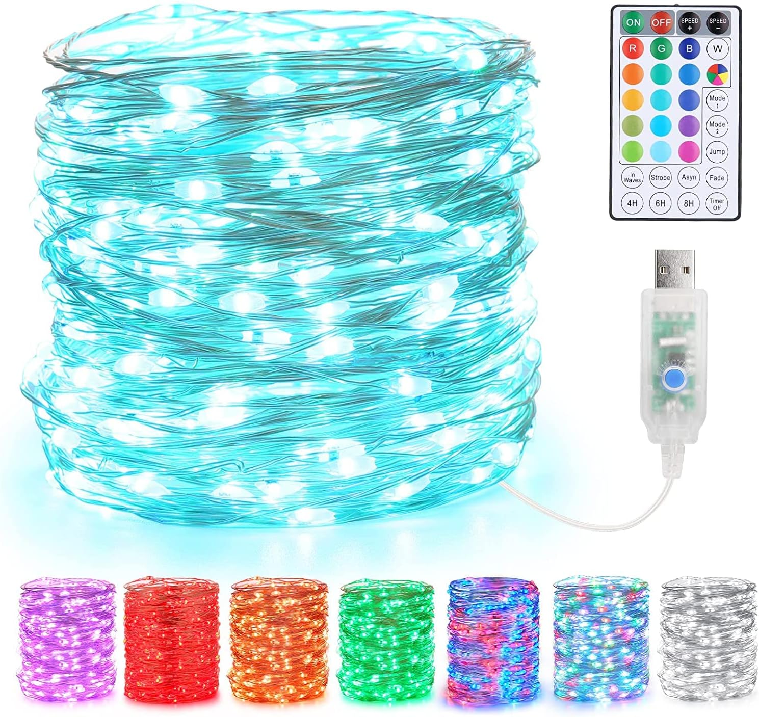 Brizlabs Stringa Luci RGB 10m 100 LED USB - immagine 1