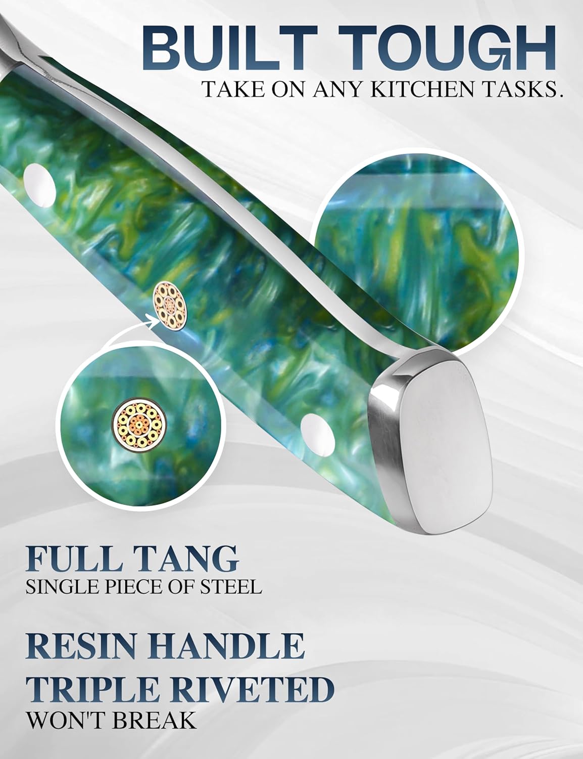 Wildmok Set Coltelli da Cucina Damasco 3 Pezzi - immagine 6