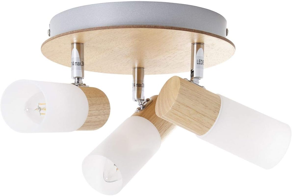 Brilliant Babsan Spotrondell 3flg Legno Chiaro/Bianco - immagine 5