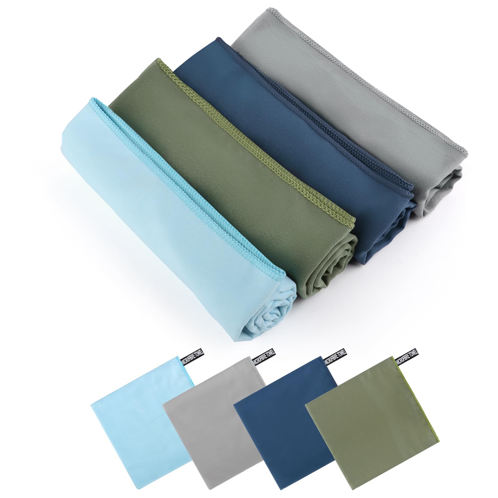 Lwmtt 4 Pezzi Asciugamano Palestra Microfibra 80x40cm