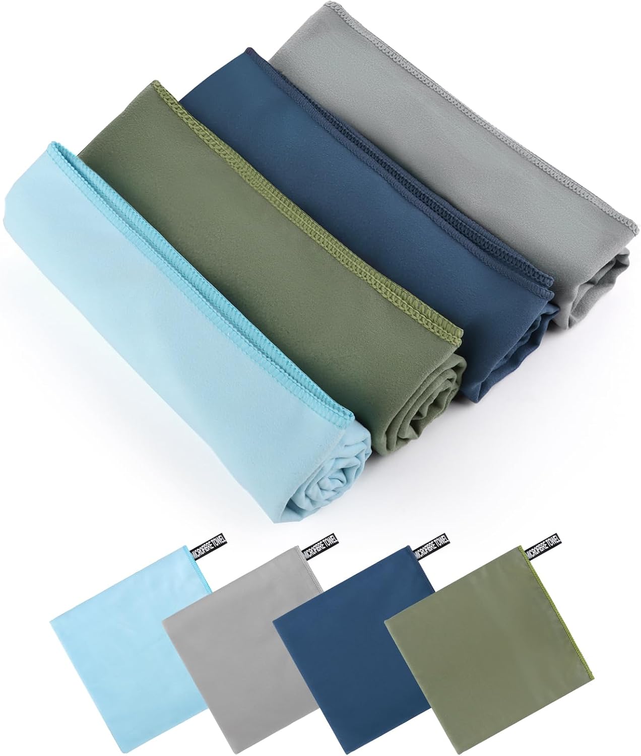 Lwmtt 4 Pezzi Asciugamano Palestra Microfibra 80x40cm - immagine 1