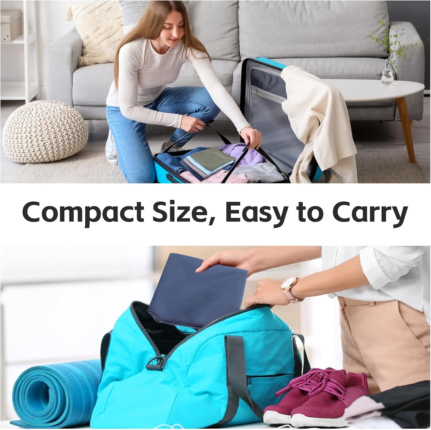 Lwmtt 4 Pezzi Asciugamano Palestra Microfibra 80x40cm - immagine 6