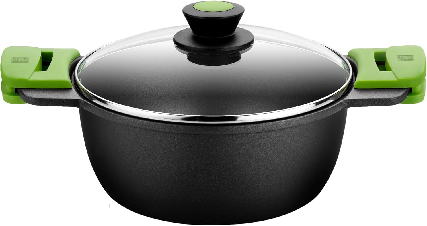 Bra Casseruola Prior con coperchio in vetro, 32 cm, Nero - immagine 1
