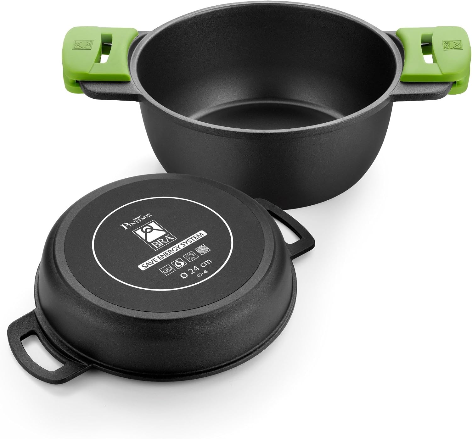 Bra Casseruola Prior con coperchio in vetro, 32 cm, Nero - immagine 3