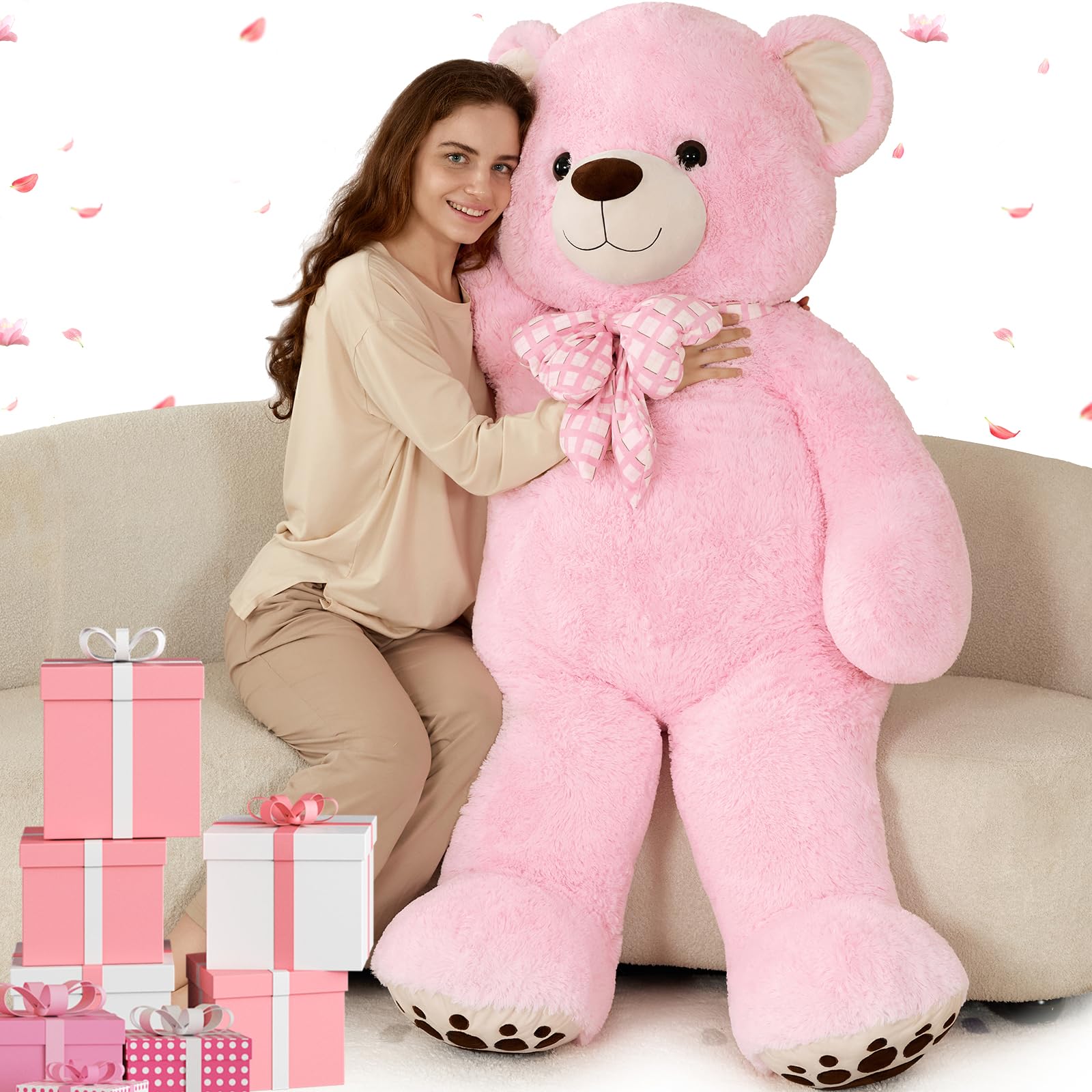 MorisMos Orso Peluche Gigante Rosa 150cm