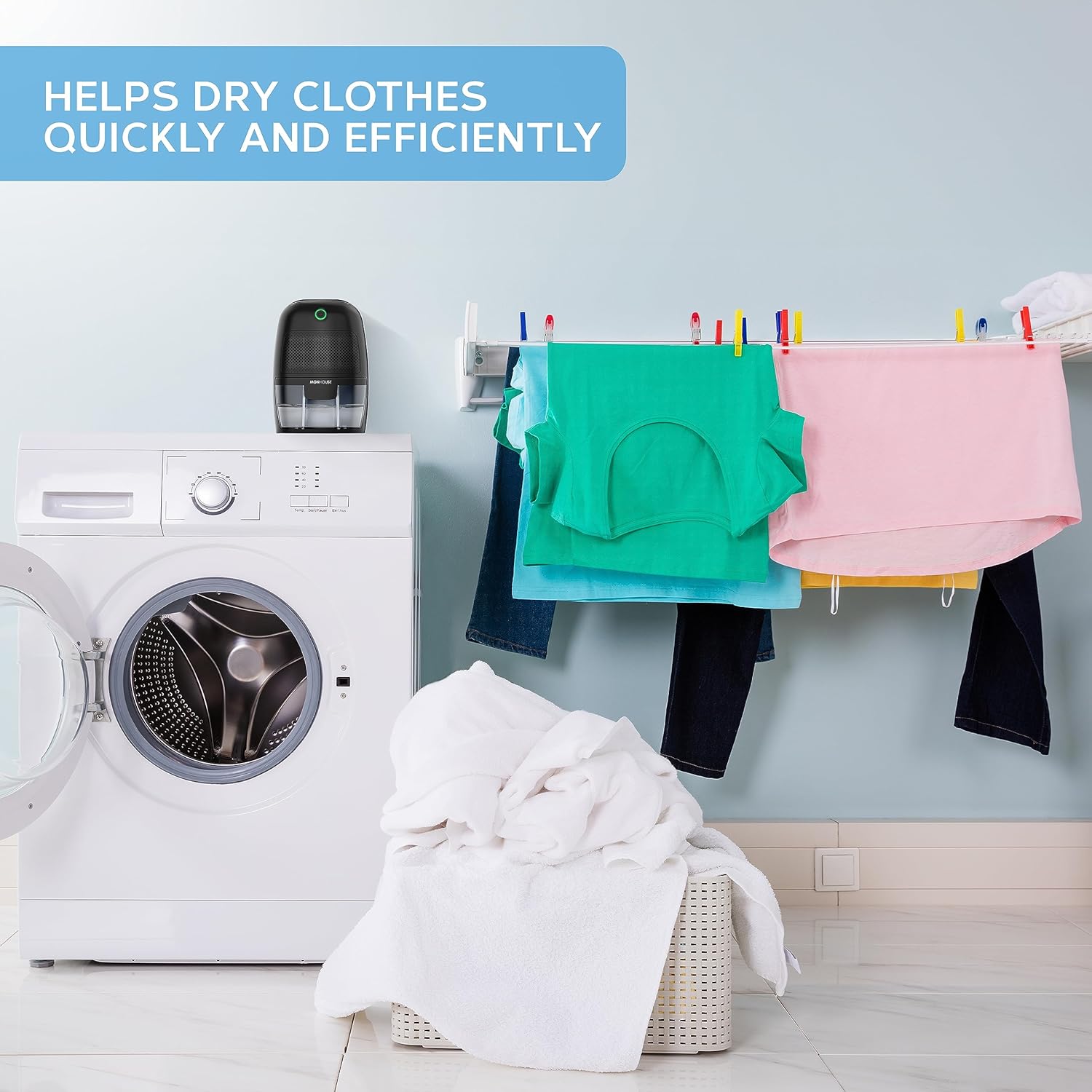 Monhouse Deumidificatore Portatile 600 ml, Nero - immagine 3