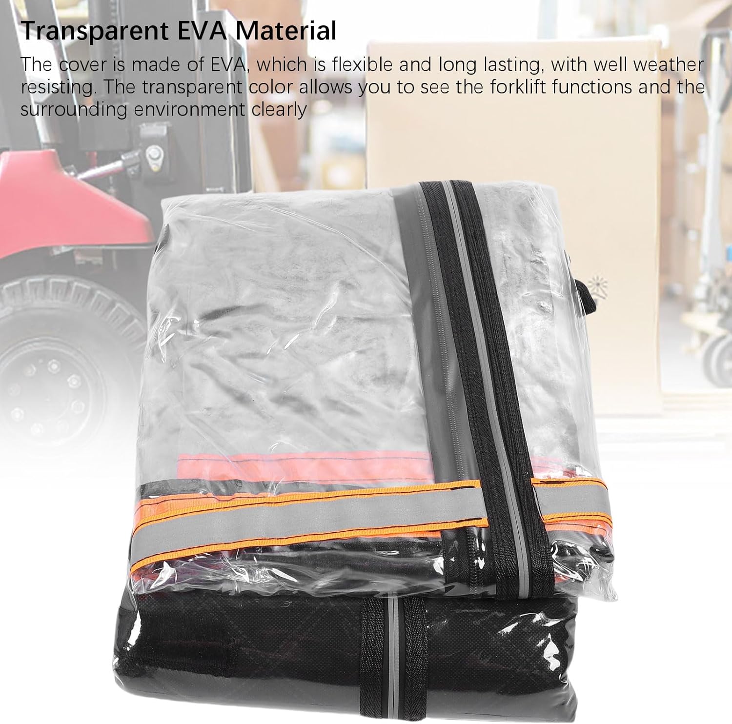 Parapioggia Universale per Carrello Elevatore in EVA Trasparente - immagine 4