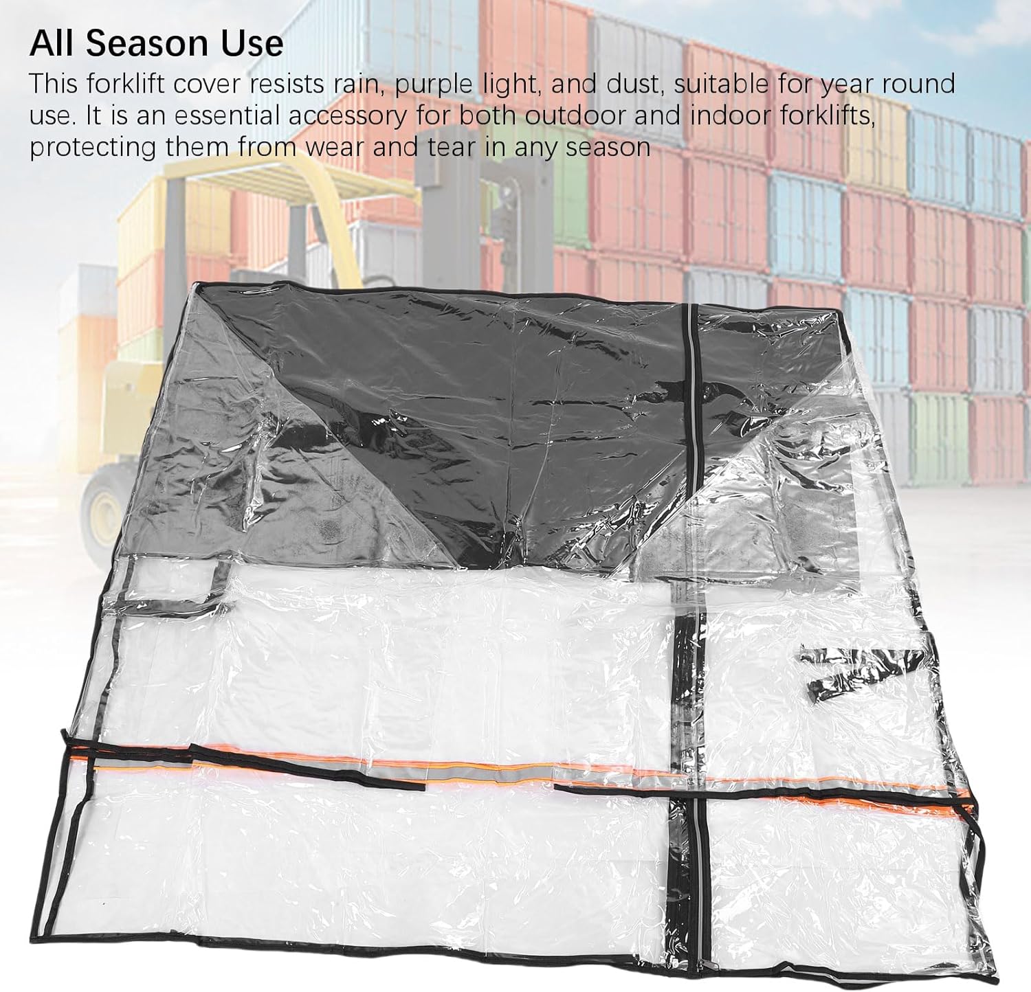 Parapioggia Universale per Carrello Elevatore in EVA Trasparente - immagine 5