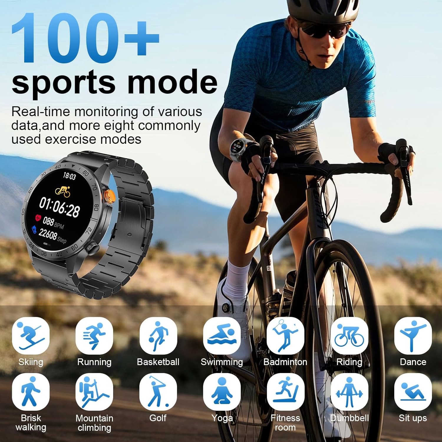 Smartwatch Uomo 1,43" AMOLED con Funzione Chiamata - immagine 4