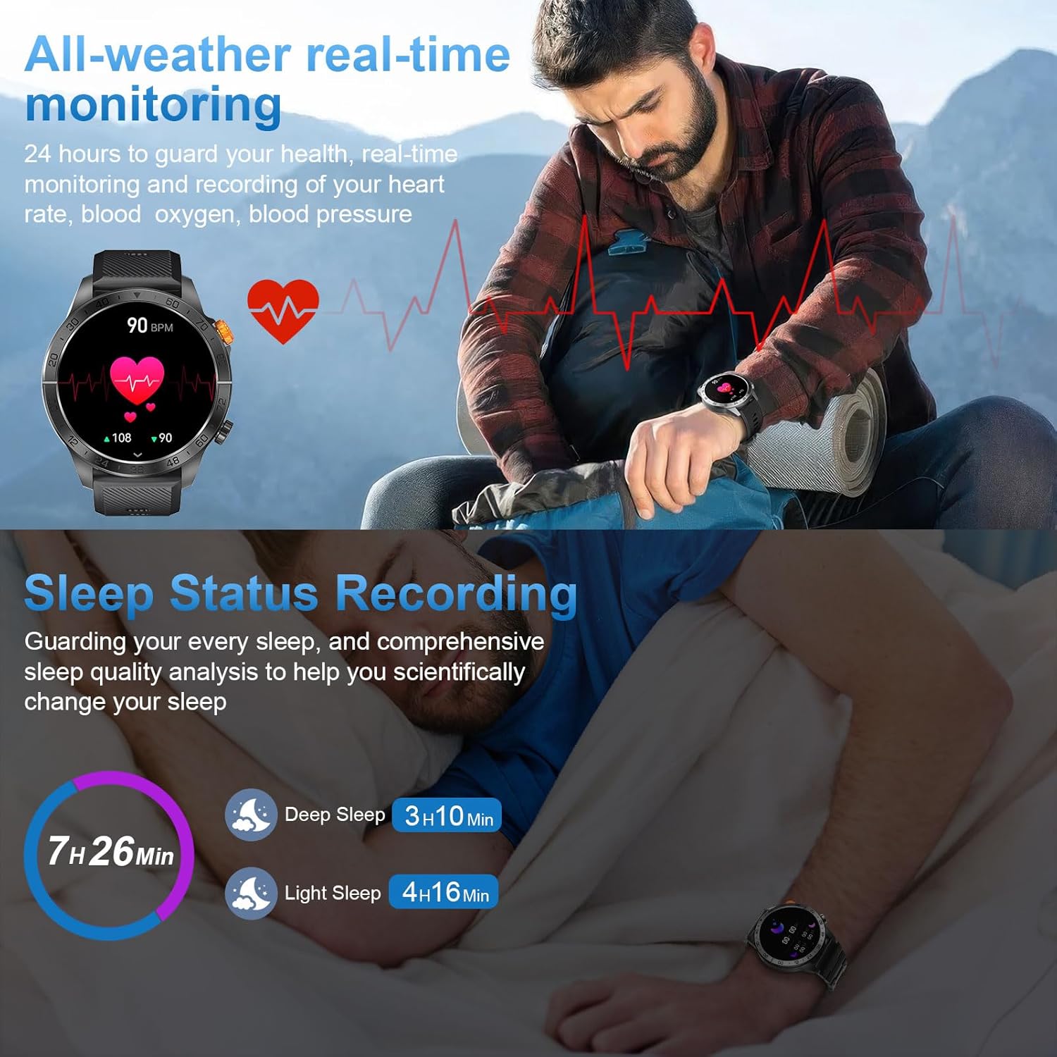 Smartwatch Uomo 1,43" AMOLED con Funzione Chiamata - immagine 5