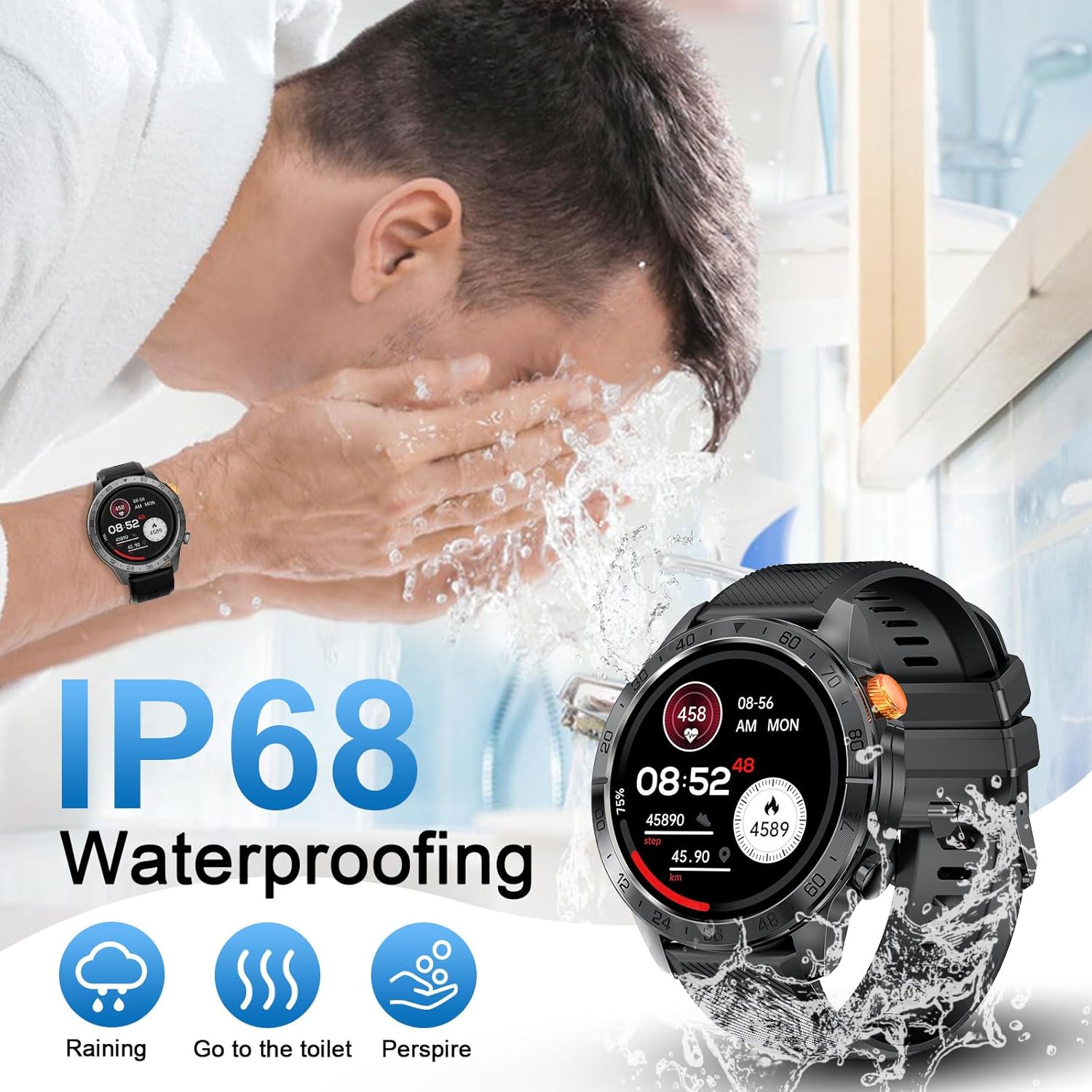 Smartwatch Uomo 1,43" AMOLED con Funzione Chiamata - immagine 6