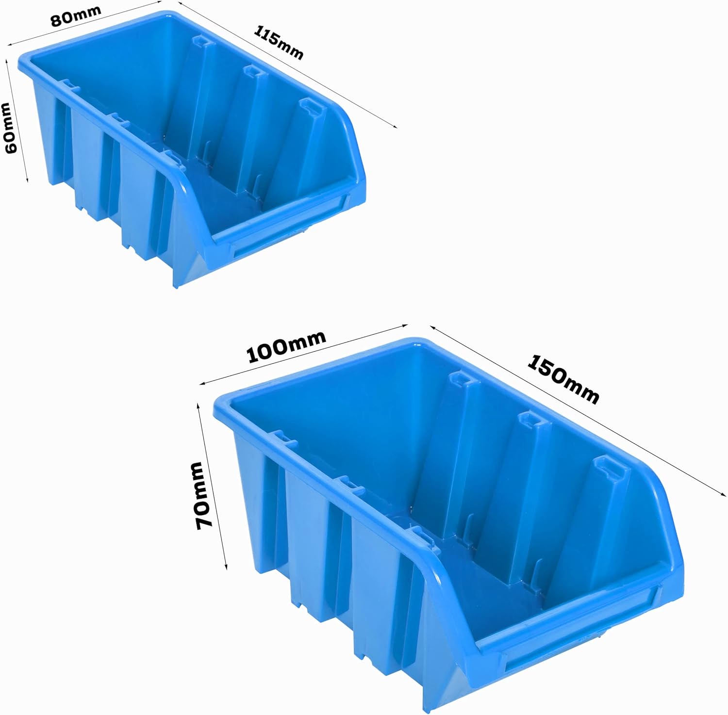 Sistema di Stoccaggio da Parete 770x780 mm, 82 pezzi - immagine 4