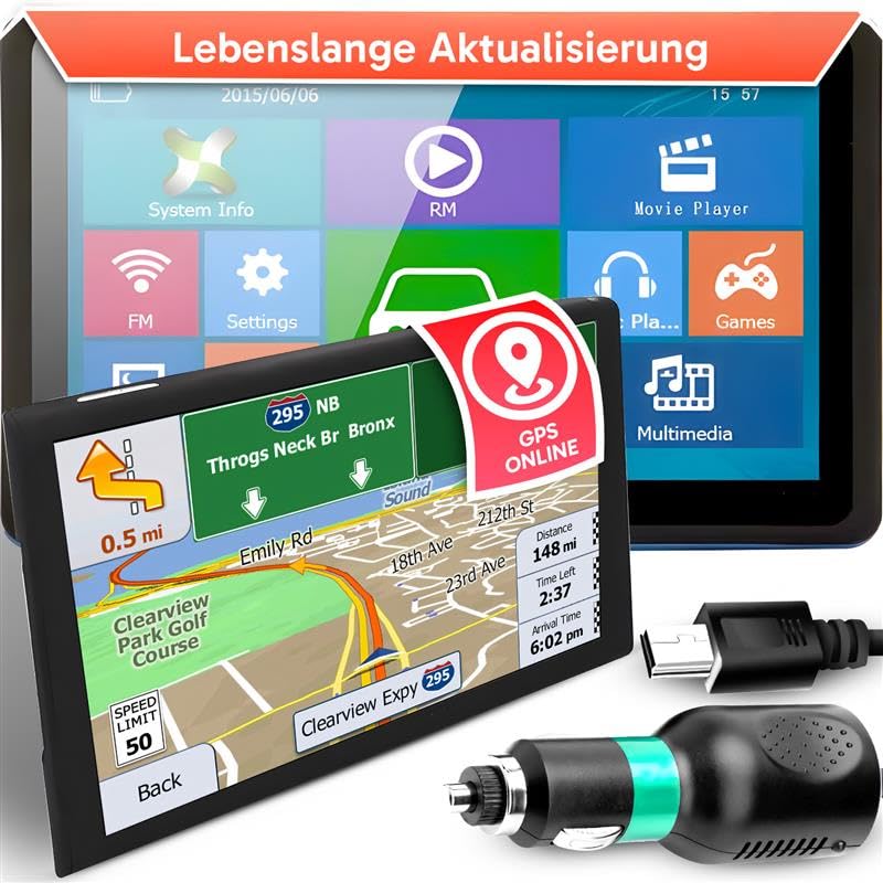 Retoo Navigatore Auto GPS 9" Dual Core 800 MHz