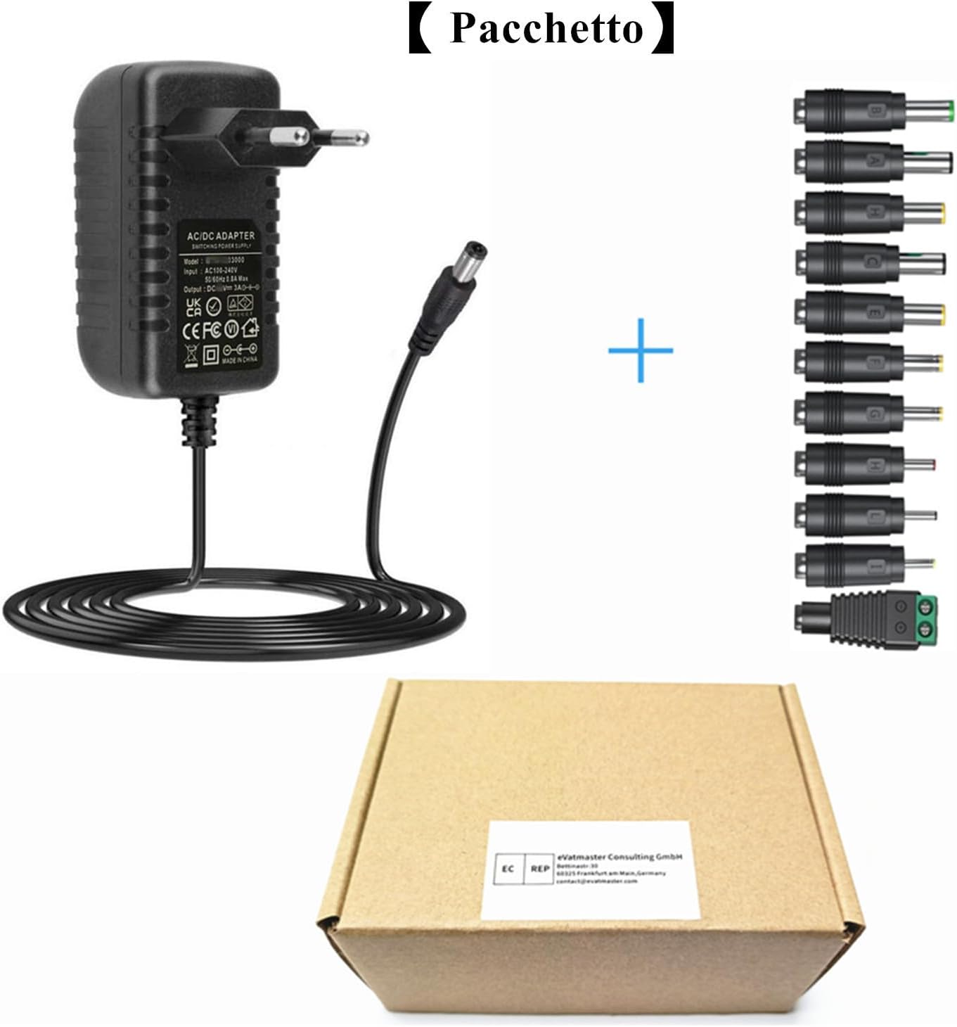 Alimentatore Adattatore CA 15V 3A con 11 Punte - immagine 8